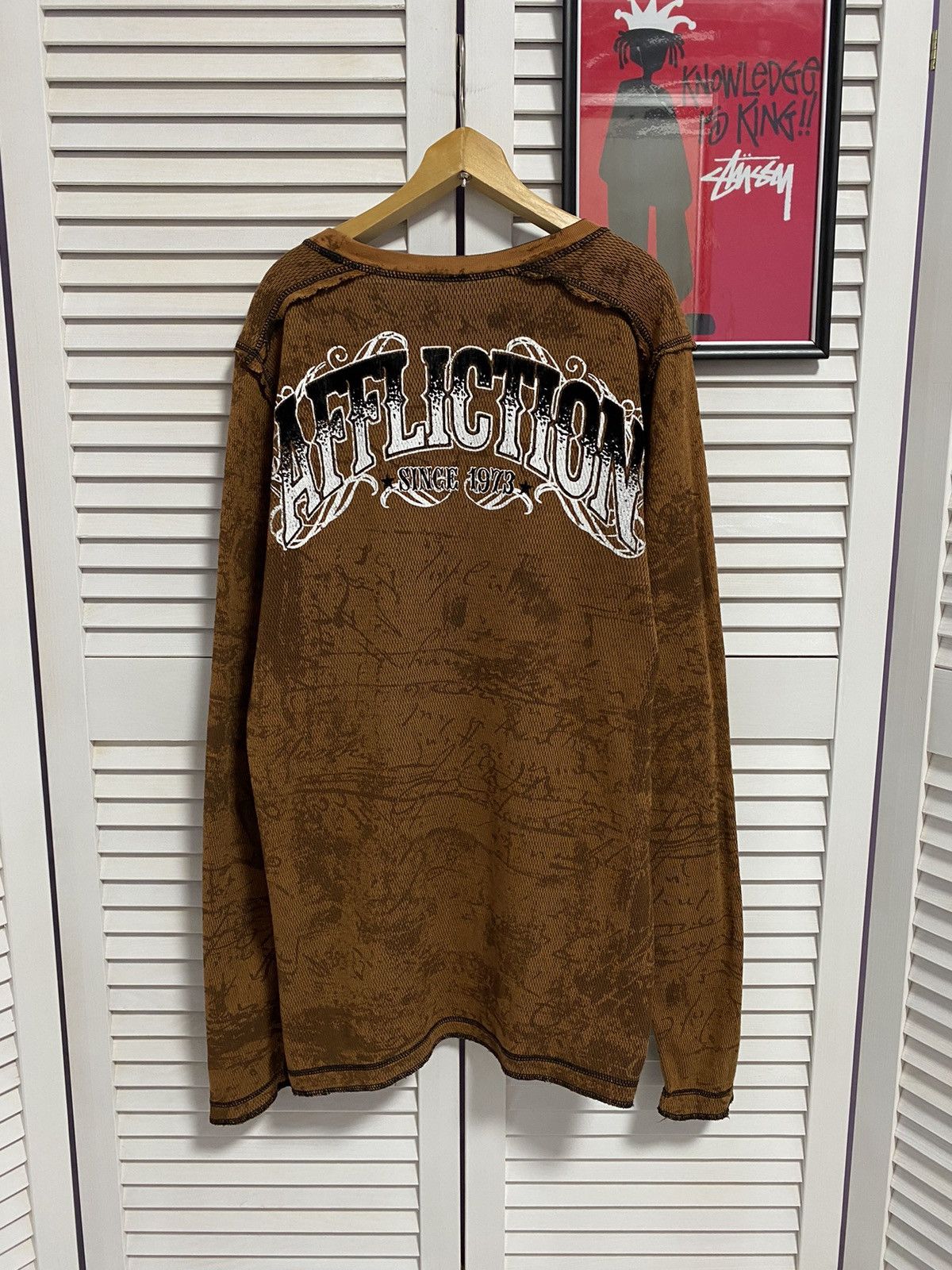 Affliction Shirt Long Sleeve Affliction Reversible Thermal Gothic Size US M / EU 48-50 / 2 - 4 Thumbnail