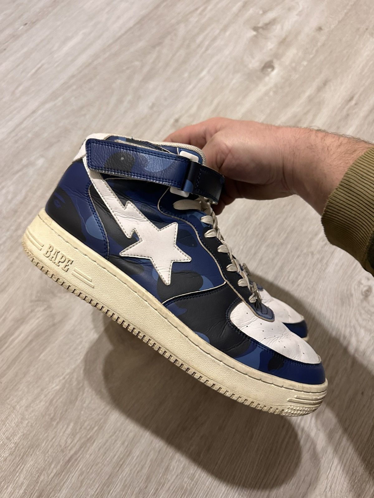 Bape A Bathing Ape Bape Sta Mid Color Camo Blue Size US 11 / EU 44 - 4 Thumbnail