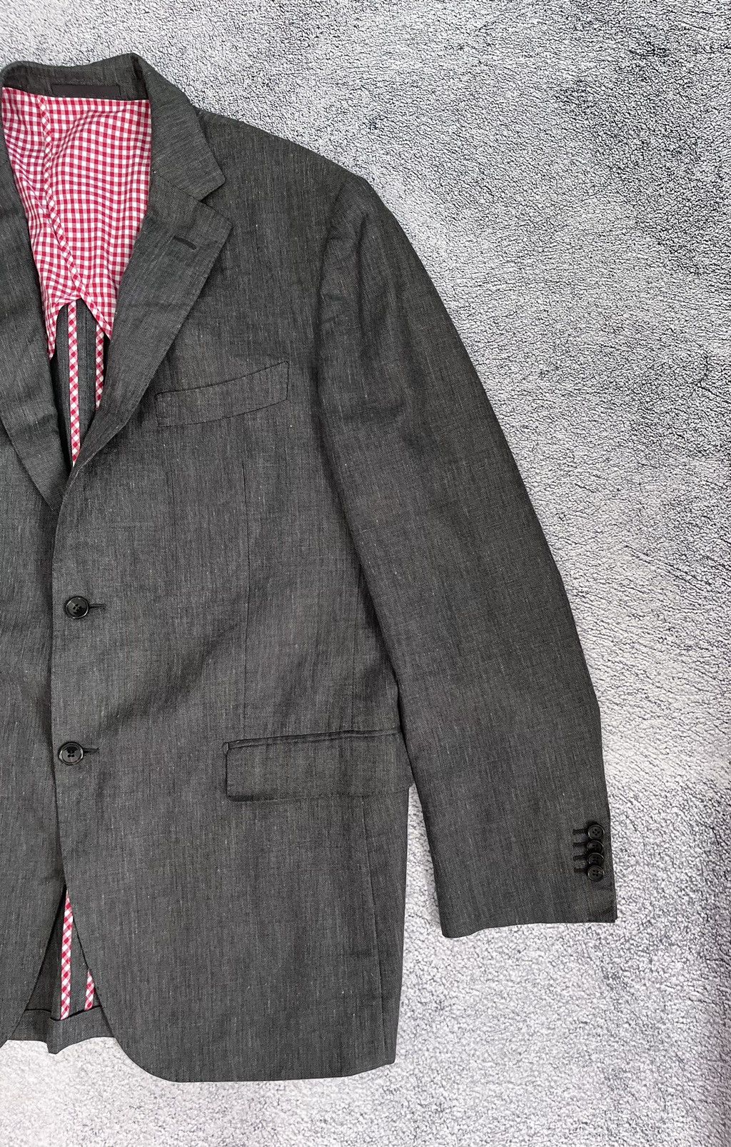 Suitsupply Suitsupply Mens Jacket Blazer Wool Linen Gray Size UK 46 L Size 46L - 7 Thumbnail