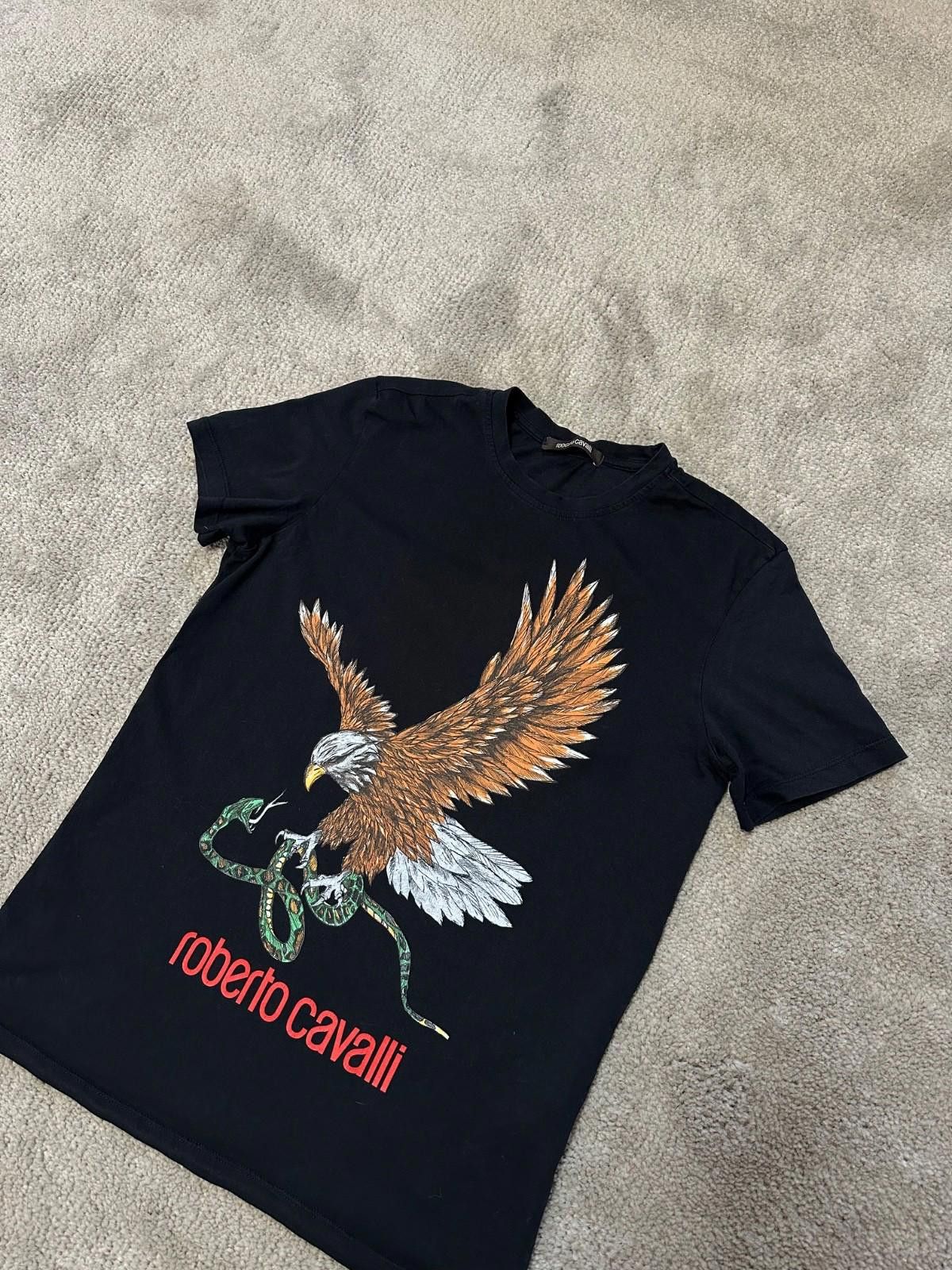 Roberto Cavalli Roberto Cavalli Eagle Black Tee Shirt Sz M Size US M / EU 48-50 / 2 - 3 Thumbnail