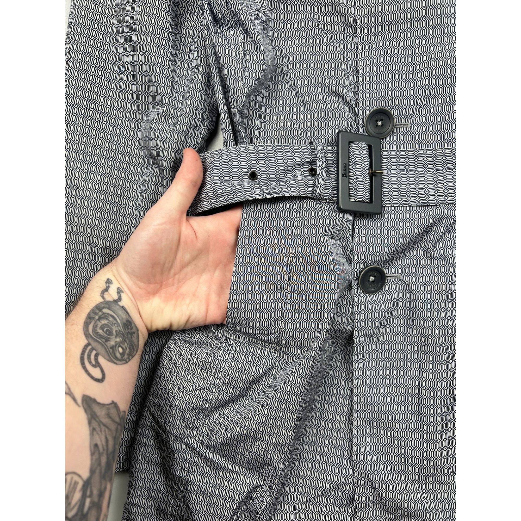 Herno Herno Patterned Nylon Trench Coat (Y0720) Size US S / EU 44-46 / 1 - 5 Thumbnail