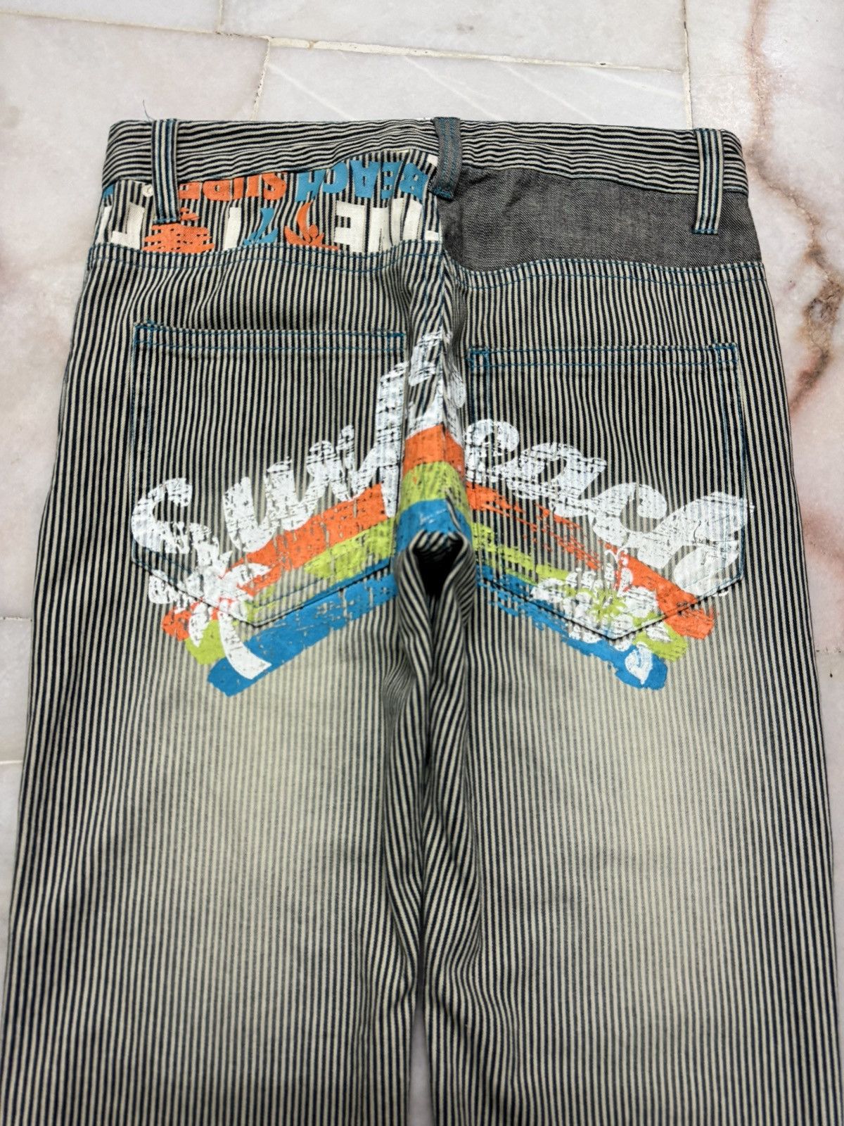 Hysteric Glamour 💥Insane 90s Clone Devgru Mudwash Faded Hickory Surf Jean Size US 32 / EU 48 - 19 Thumbnail