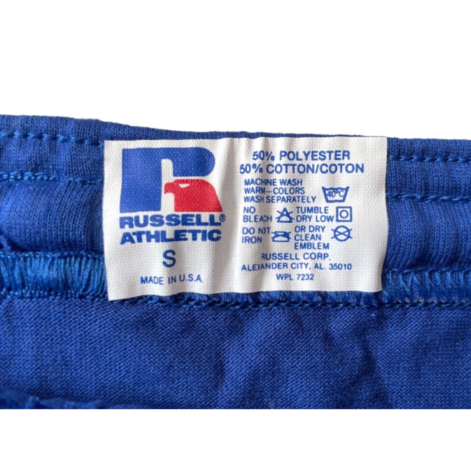 Russell Athletic VINTAGE Russell Athletic Mens Shorts XS NWOT 90s USA Blue Drawstring Compression Athletic Organic? Size US 29 - 3 Thumbnail