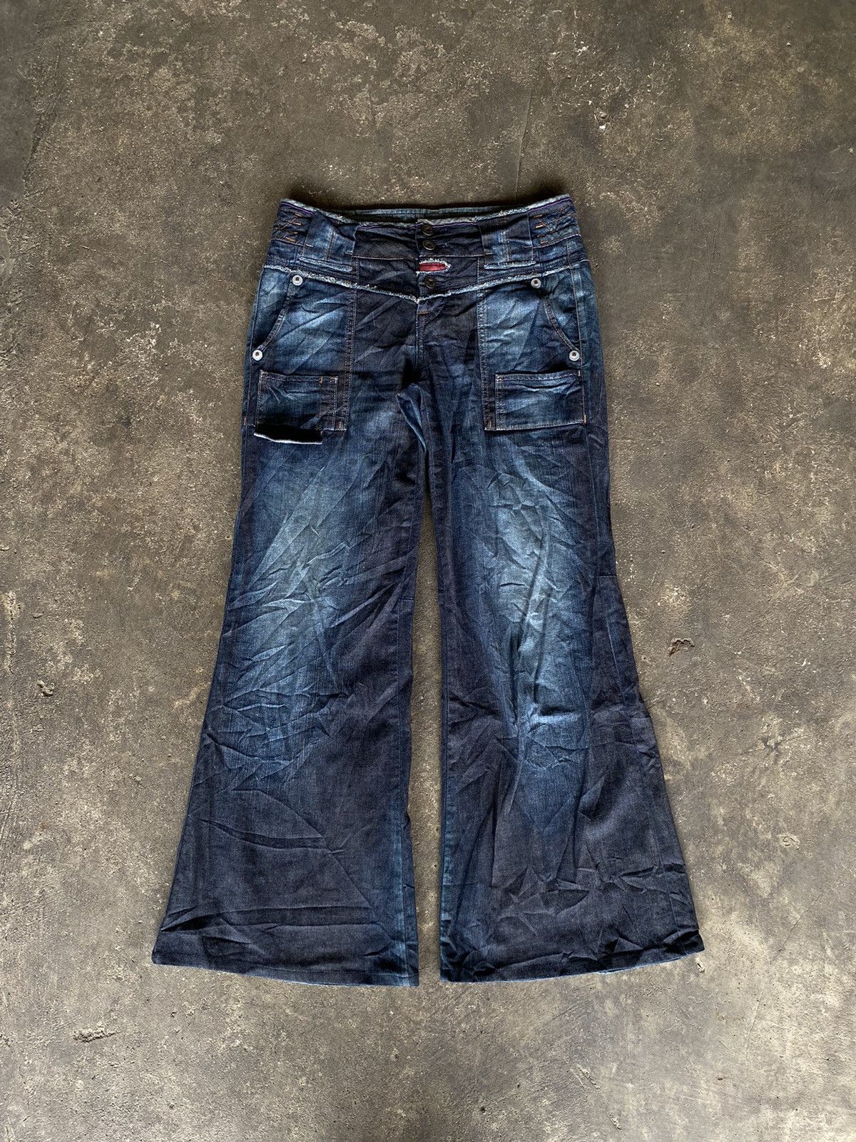 MARITHE FRANCIOS GIBRAUT FLARE DENIM PANTS