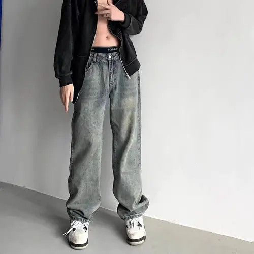 Japanese Brand × Jean vintage embroidered hip hop distressed baggy jeans Size US 30 / EU 46 - 2 Thumbnail