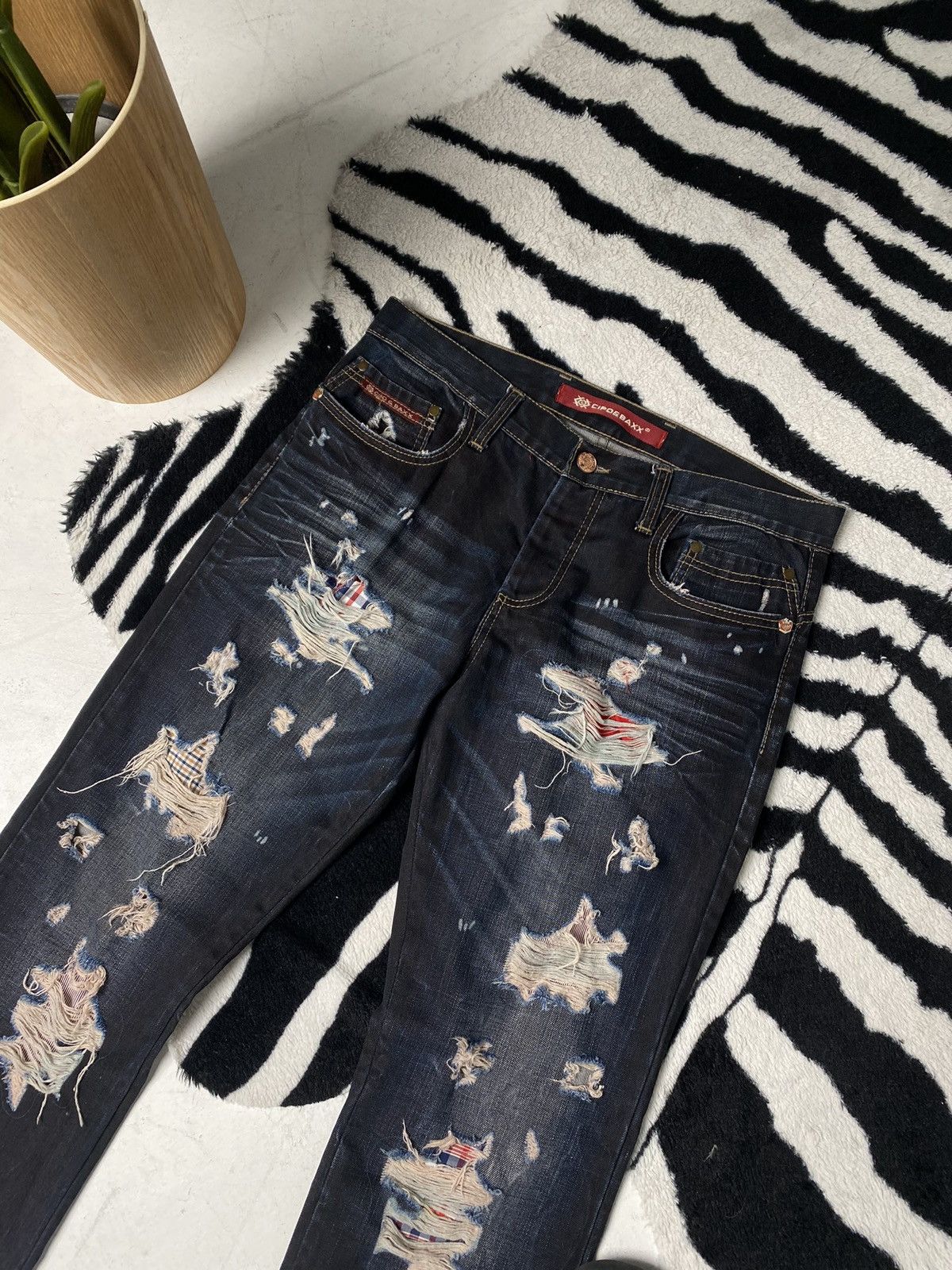 Vintage Vintage cipo baxx denim pants opium style Size US 34 / EU 50 - 7 Thumbnail
