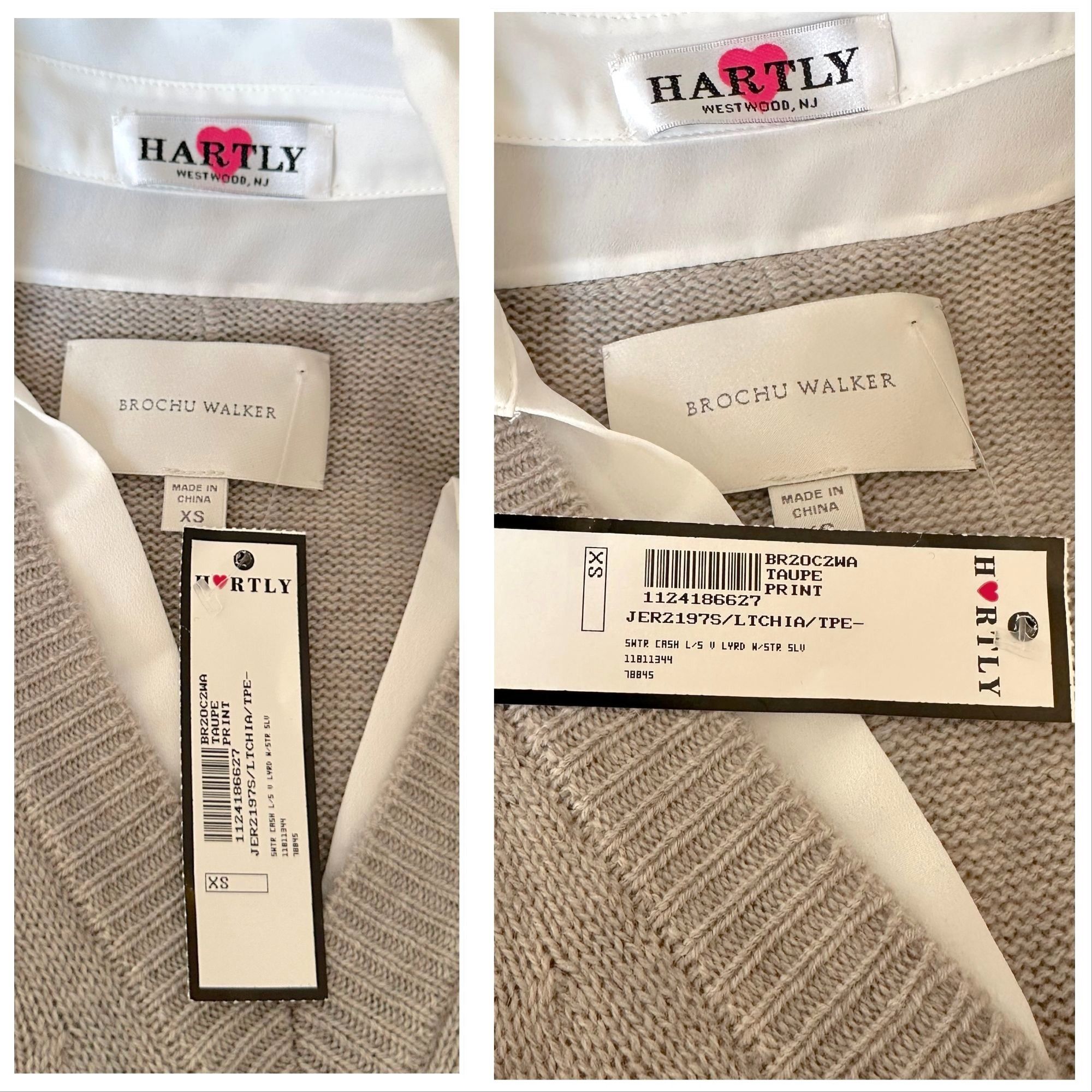 Brochu Walker Brochu Walker Striped V Neck Layered Pullover Sweater. Size Size XS / US 0-2 / IT 36-38 - 5 Thumbnail