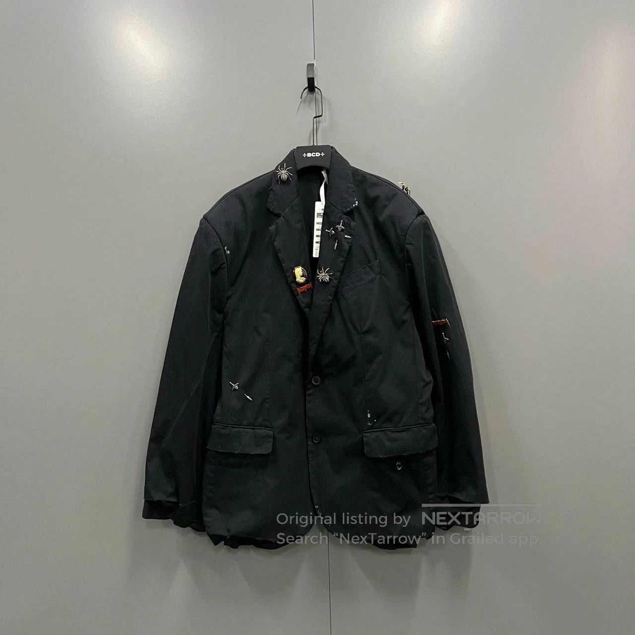 Balenciaga vintage rhinestone brooch casual blazer jacket. Size US S / EU 44-46 / 1 - 1 Thumbnail