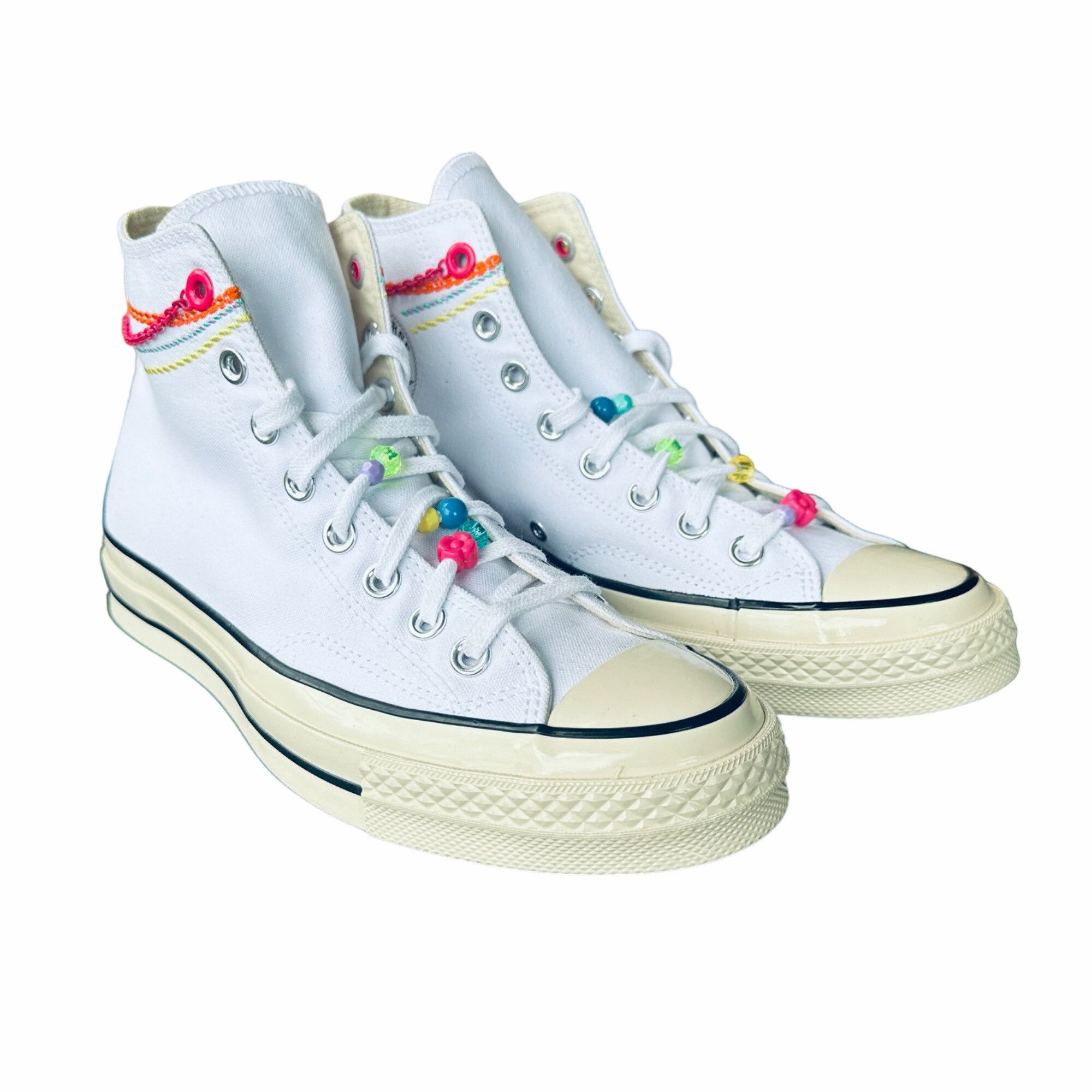 image of Converse Size 9.5 Women Shoes Chuck 70 High Top Shoes Canvas in White