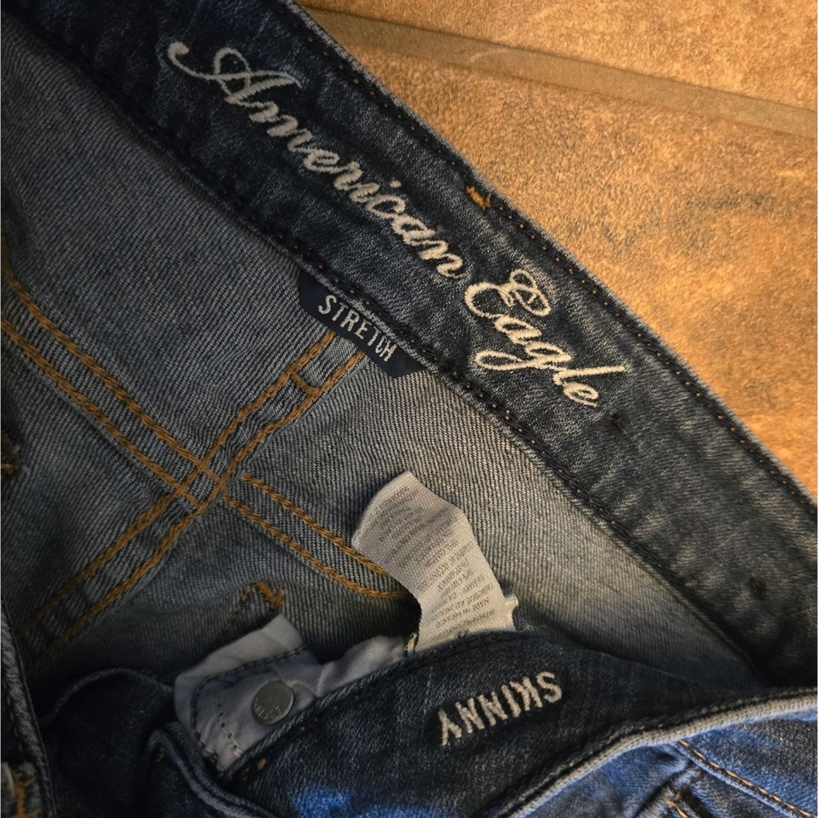 American Eagle Outfitters Dark Denim | AEO | Short Skinny Jean Size 27" / US 4 / IT 40 - 3 Thumbnail