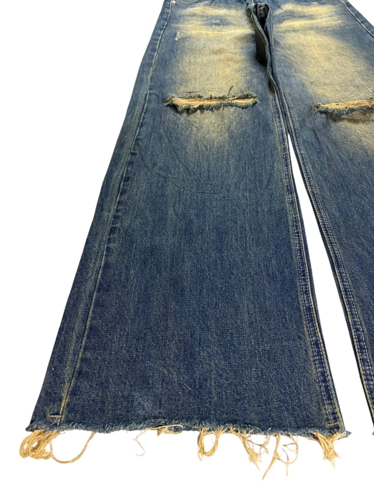 Japanese Brand Vintage Japanese Brand Rusty Wash Adjustable Baggy Jeans Size 32" / US 10 / IT 46 - 6 Thumbnail