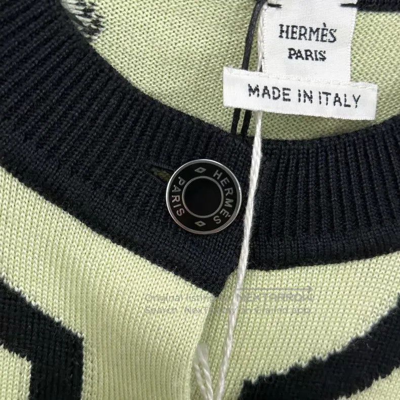 Hermes Hermes Color-block polka dot cashmere cardigan Size XS / US 0-2 / IT 36-38 - 5 Thumbnail