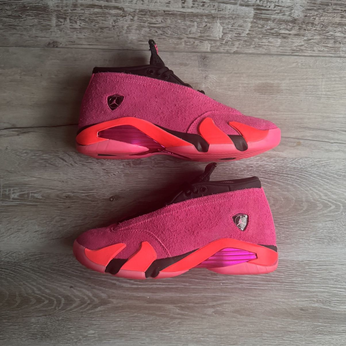 Jordan Brand NIKE • Jordan 14 Retro Low "Shocking Pink" (7M) Size US 7 / EU 40 - 2 Thumbnail