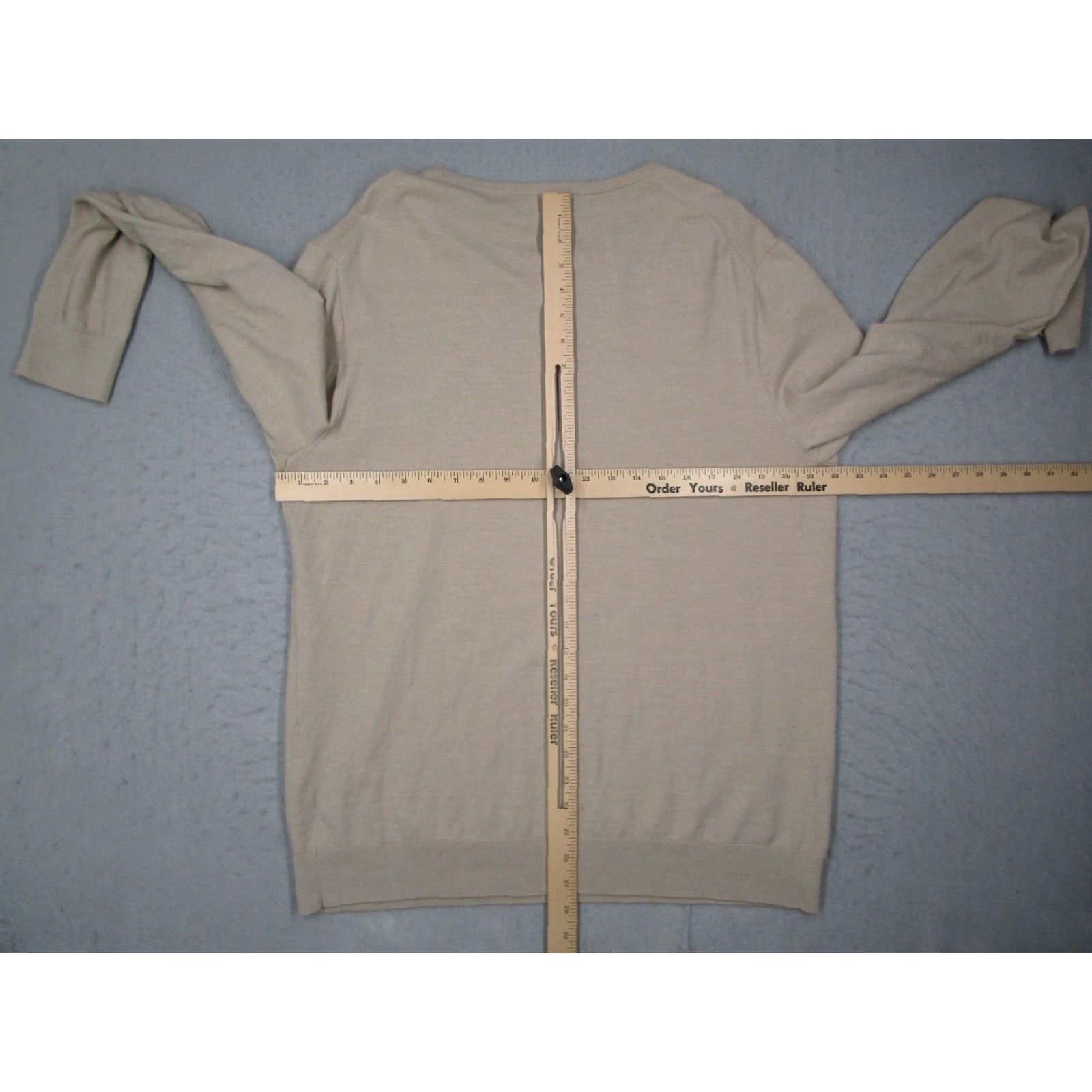 Polo Ralph Lauren Polo Ralph Lauren Sweater Extra Large Beige Slim Fit Wool Blend Pullover Mens Size US XL / EU 56 / 4 - 4 Thumbnail