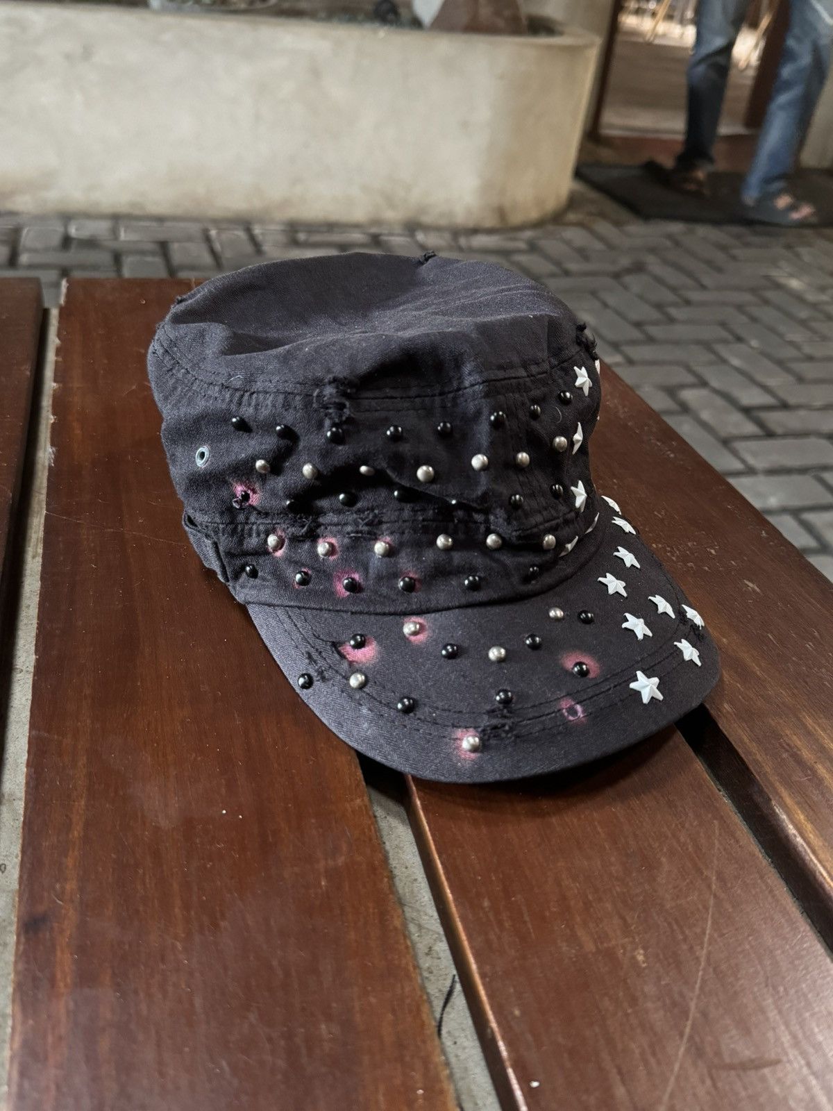 14th Addiction Crazy Studded Hats Distressed ifsix style Size ONE SIZE - 2 Thumbnail