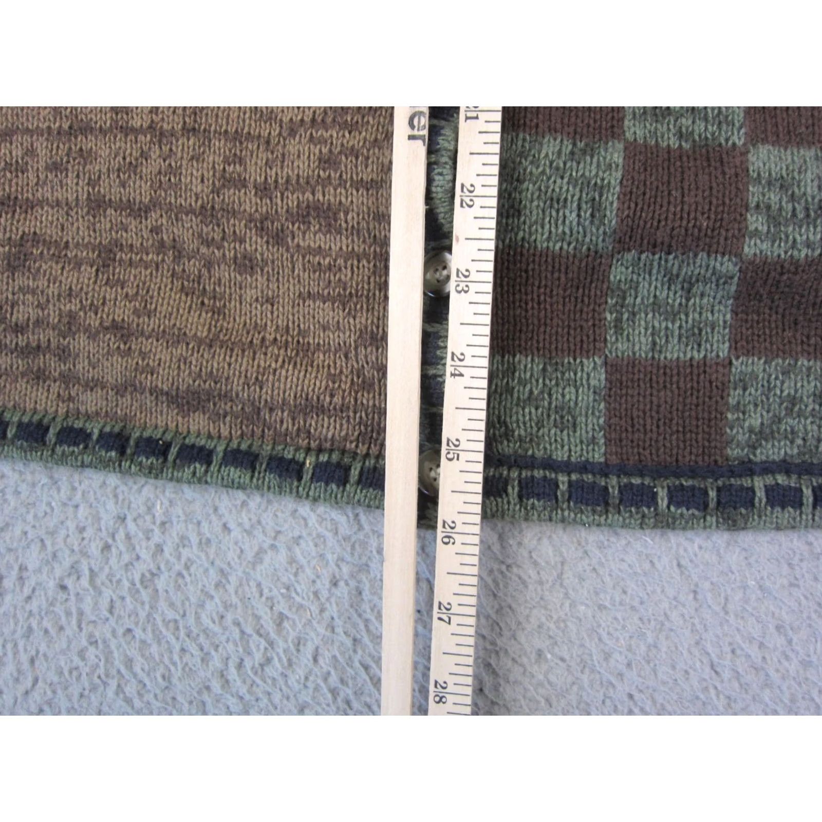 Vintage VINTAGE Christopher & Banks Cardigan Womens 1X Brown Check Embroidered Sweater Size XL / US 12-14 / IT 48-50 - 6 Thumbnail