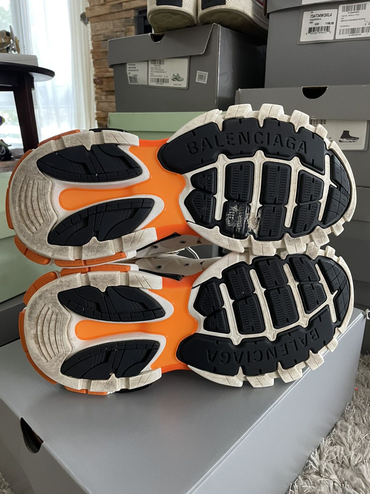 Balenciaga Balenciaga Track Runner White/Orange Size US 13 / EU 46 - 7 Thumbnail