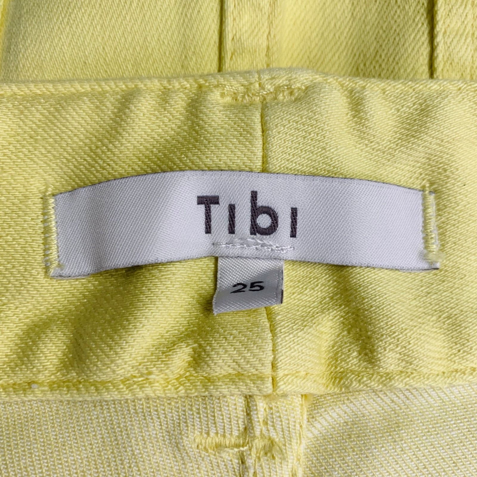 Tibi Yellow Cotton Straight Five Pocket Zip Fly Casual Pants Size 25" / US 0 / IT 36 - 3 Thumbnail