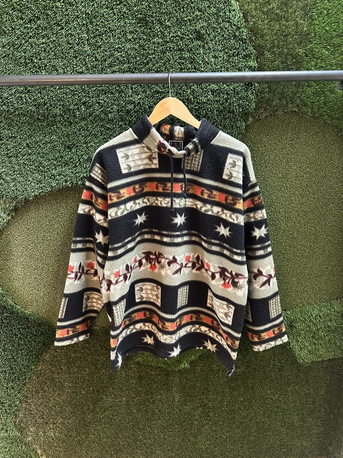 Vintage Vintage Fly Beans Sports Striped Pullover Fleece Large Size US L / EU 52-54 / 3 - 1 Thumbnail