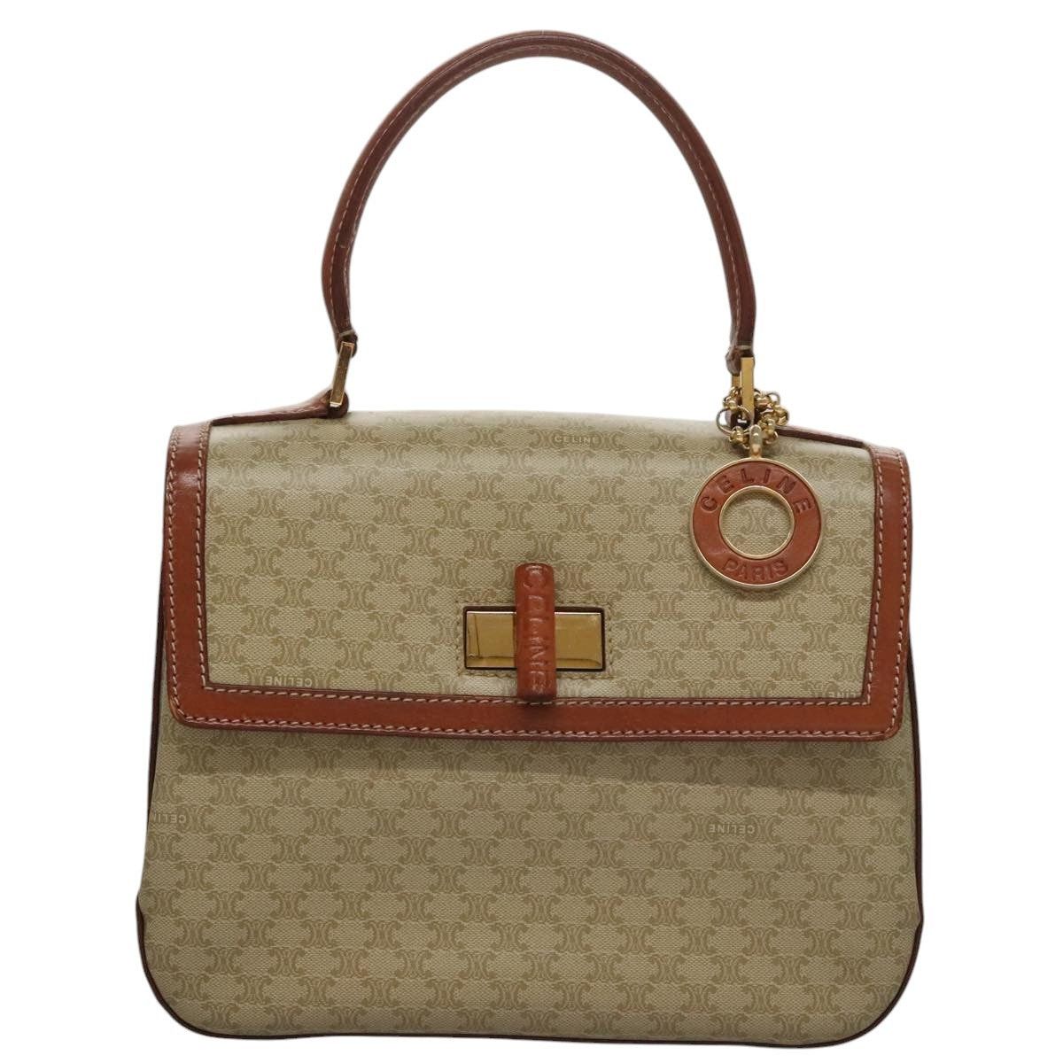 Celine CELINE Macadam Canvas Hand Bag Beige Gold Size ONE SIZE - 2 Thumbnail