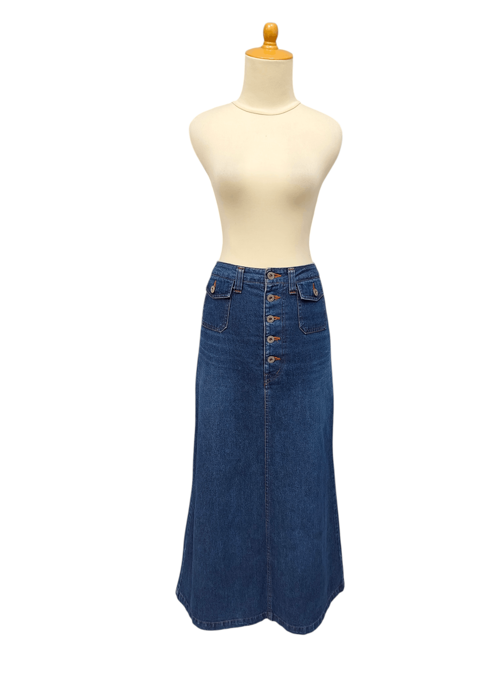 Super Lovers 90s Super Lovers 🇯🇵 Clean A-Line Silhouette Denim Skirt Size 29" - 8 Thumbnail
