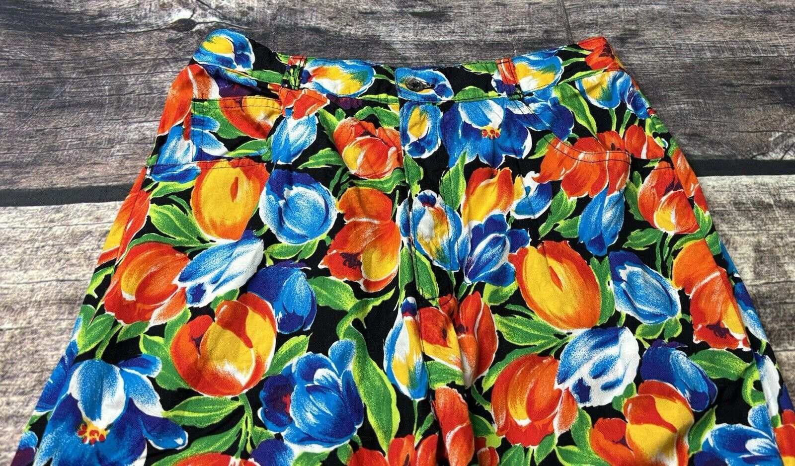 Gap VTG GAP Pants Womens 11/12 Floral Abstract Cotton Japan Made Size 34" / US 12 / IT 48 - 4 Thumbnail