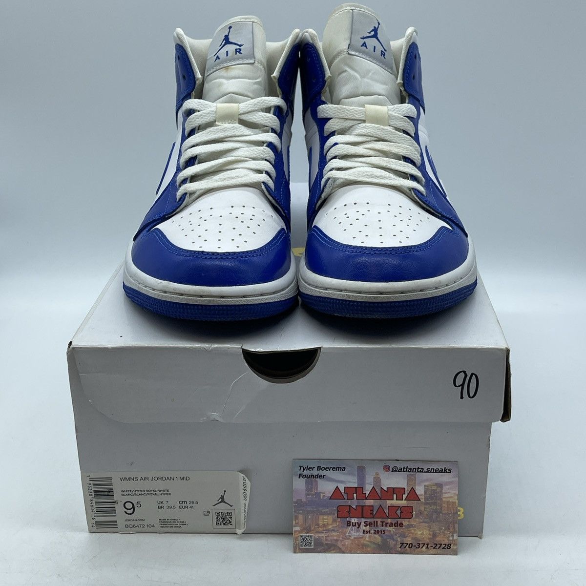 Jordan Brand Wmns Air Jordan 1 mid Kentucky blue Size US 9.5 / IT 39.5 - 2 Thumbnail