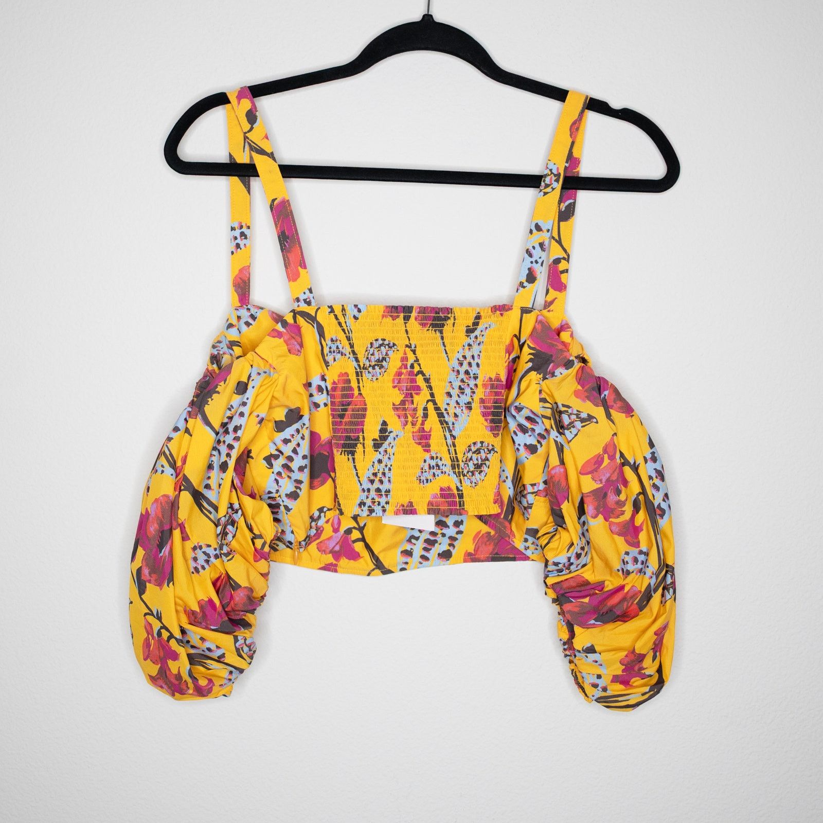 A.L.C. ALC Melody Top Yellow Floral Print Size XL / US 12-14 / IT 48-50 - 4 Thumbnail