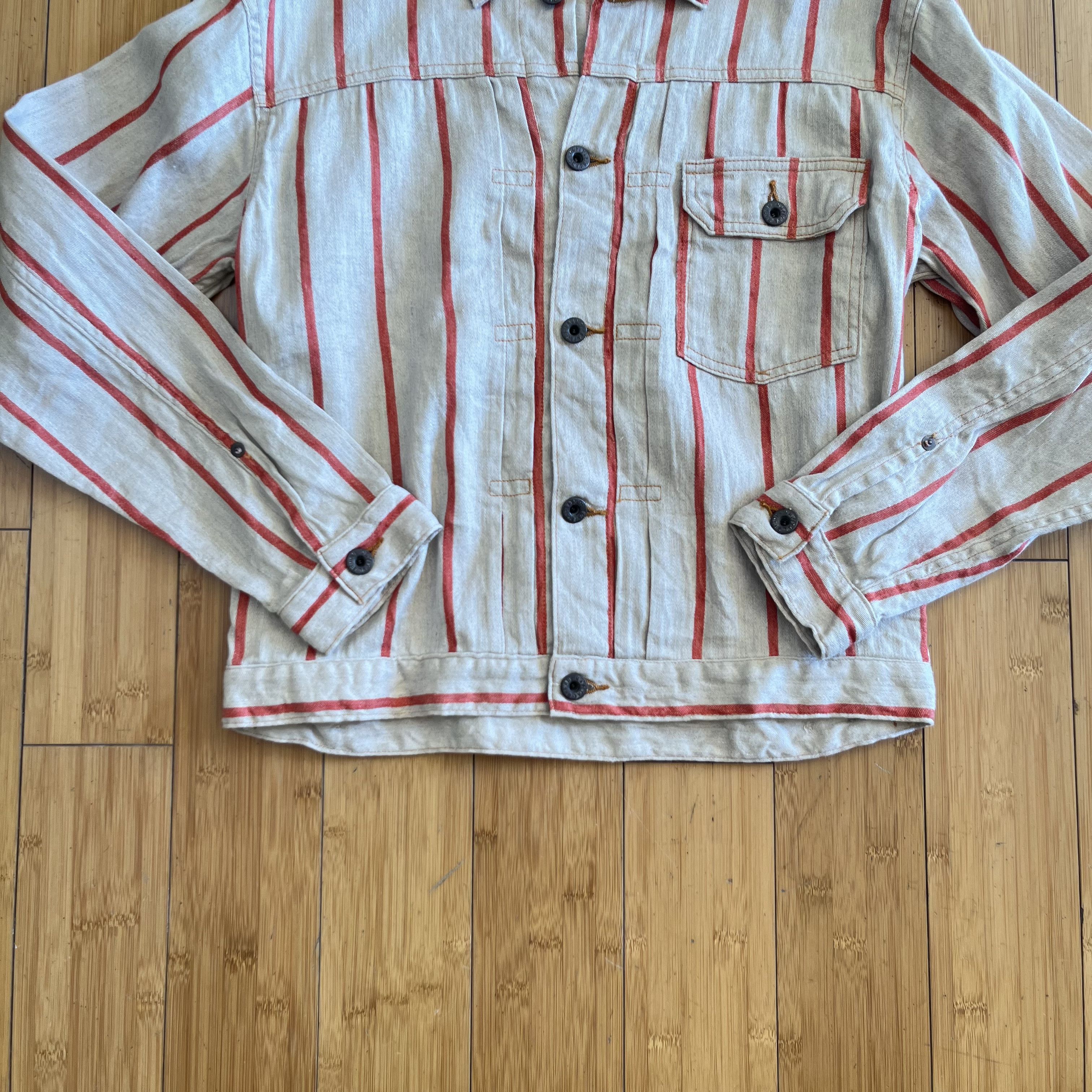 Kapital Kapital Striped Linen Jacket Size US S / EU 44-46 / 1 - 3 Thumbnail