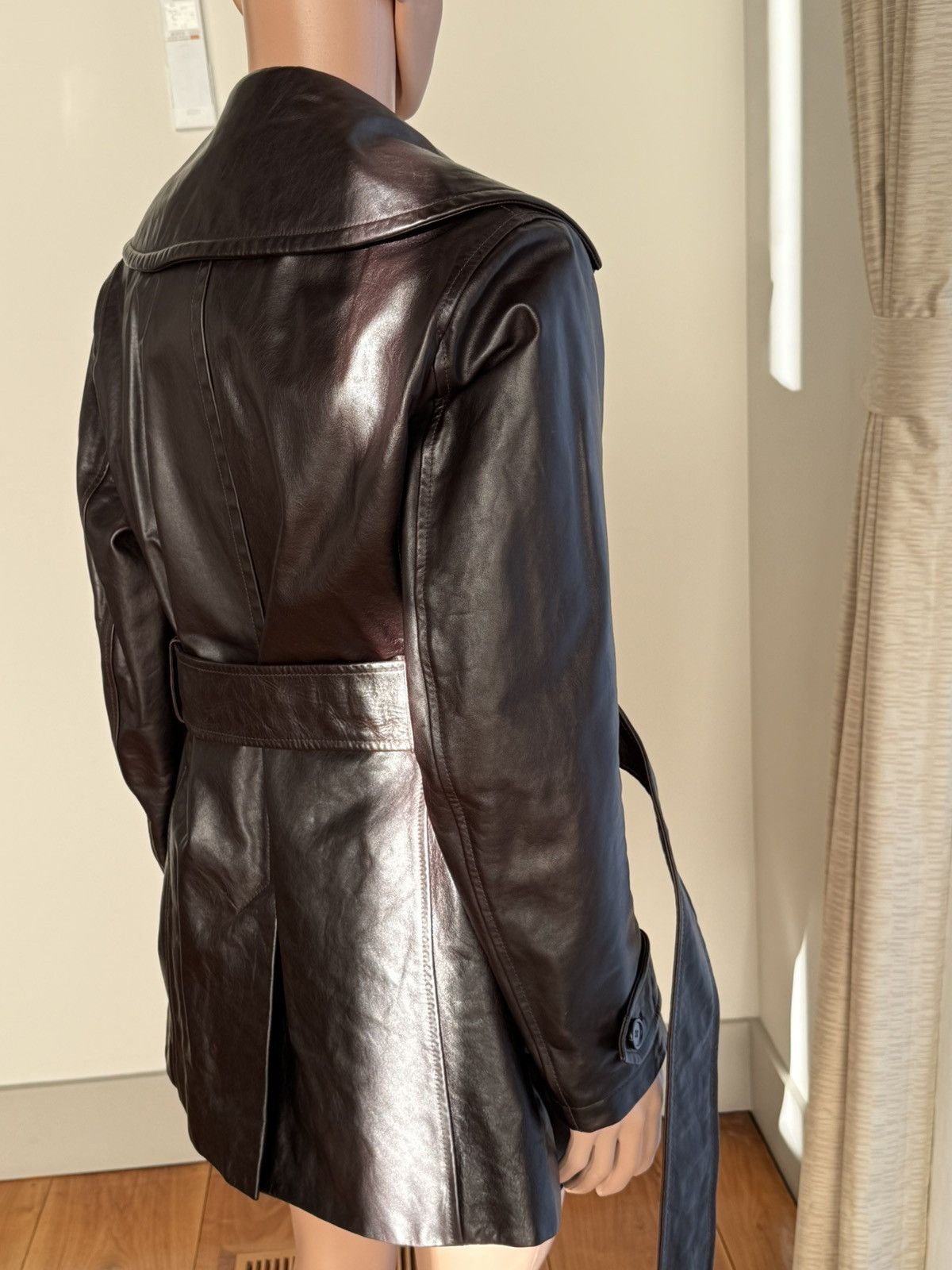 Dolce & Gabbana New Dolce & Gabbana Bullskin Leather Trench Coat Overcoat Size US L / EU 52-54 / 3 - 12 Thumbnail