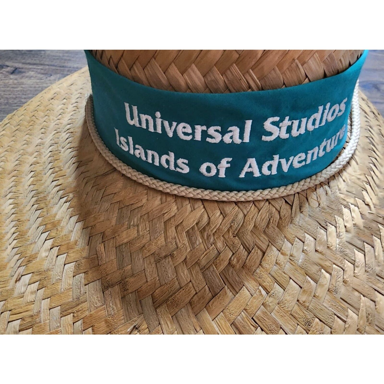 Vintage VINTAGE Universal Studios Wide Brim Straw Sun Hat Beige One Size Mens Size ONE SIZE - 2 Thumbnail