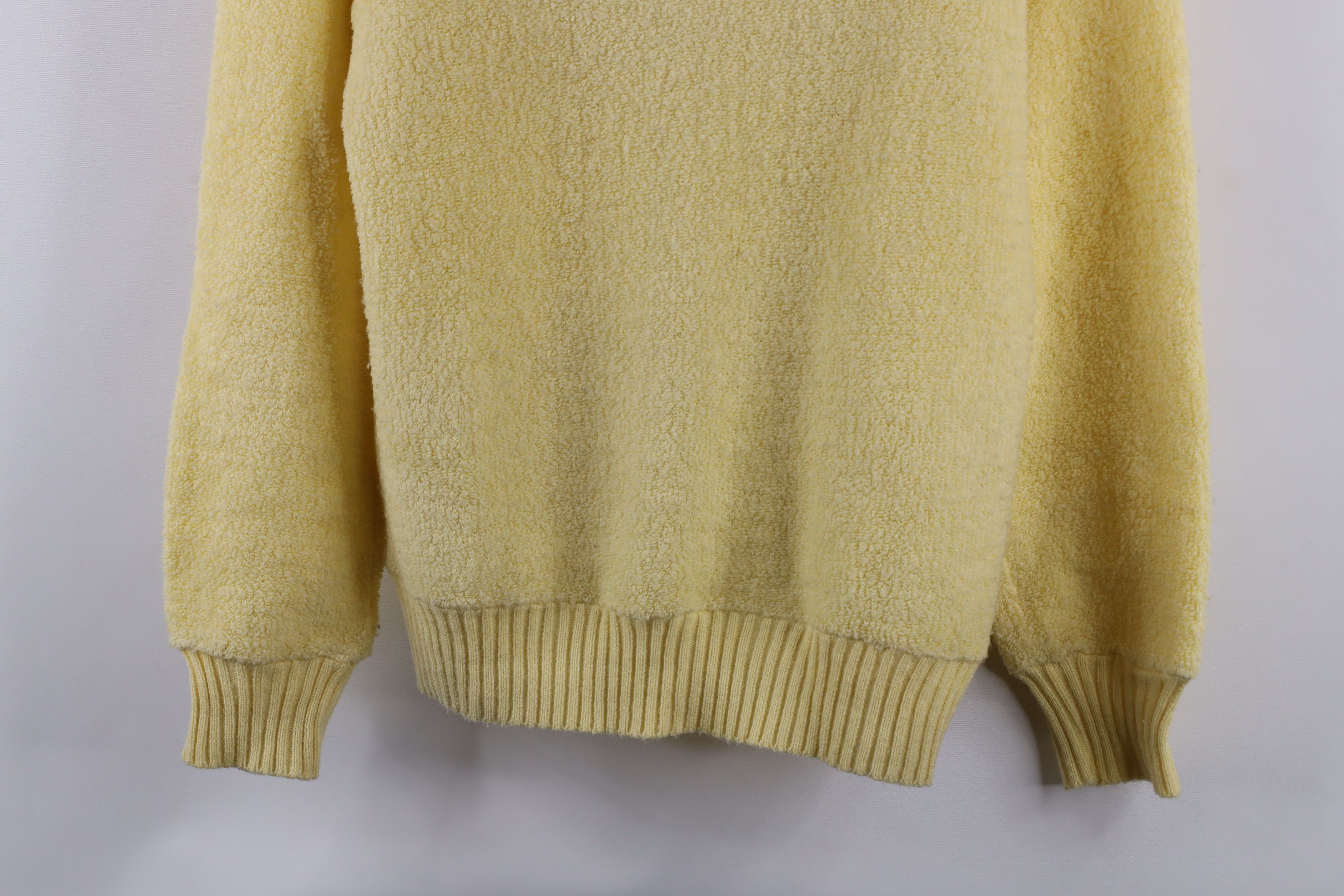 Vintage Vintage 70s Streetwear Terry Cloth Knit Sweater Yellow Size US M / EU 48-50 / 2 - 3 Thumbnail