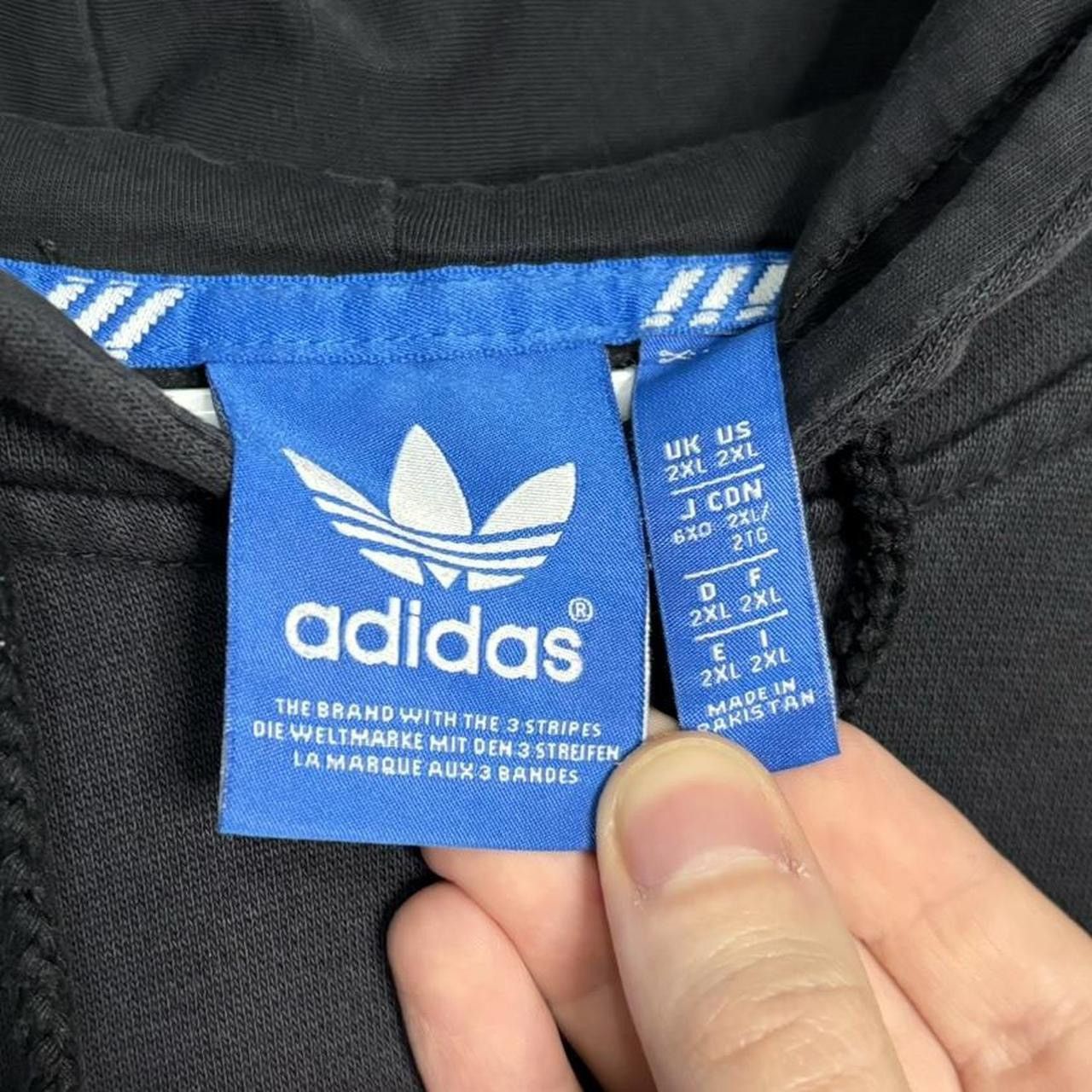 Adidas Vintage Style Adidas Oversize Faded Black Front Logo Hoodie Size US XXL / EU 58 / 5 - 4 Thumbnail