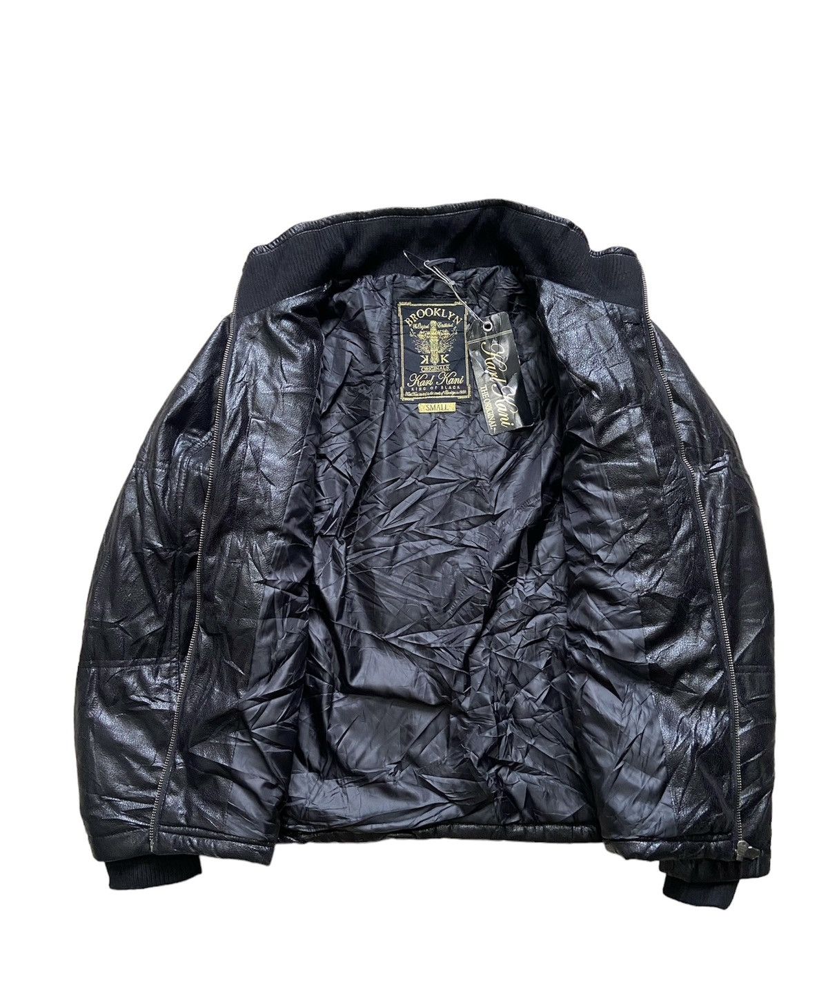 Karl Kani Vintage Karl Kani Golden King Of Black Quilted Riders Jacket Size US S / EU 44-46 / 1 - 5 Thumbnail
