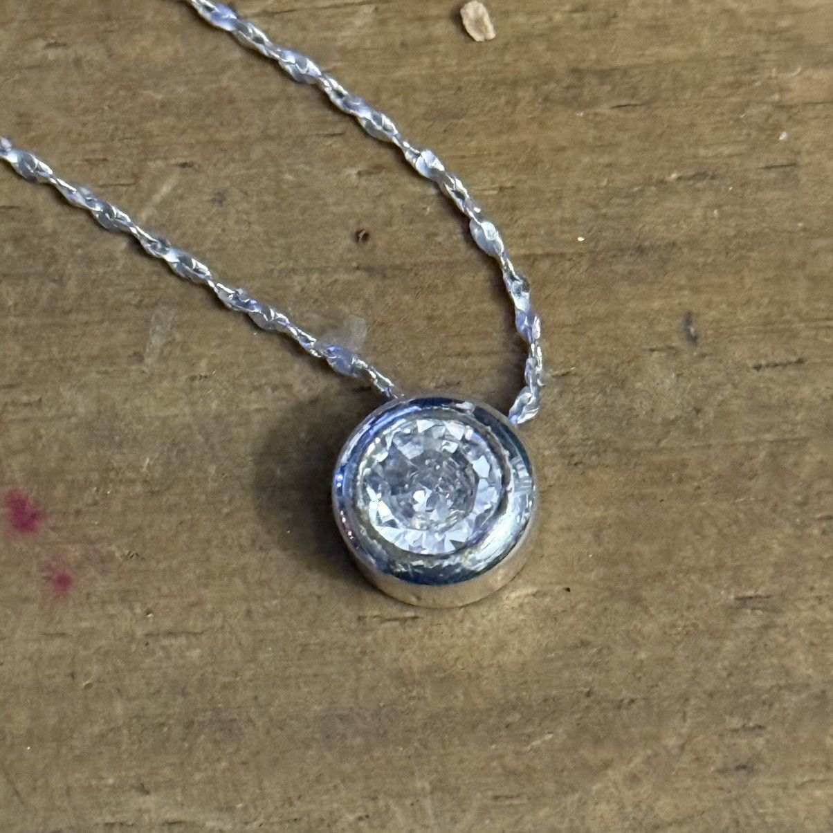 Vintage Avon silver tone bezel CZ necklace and earrings set Size ONE SIZE - 3 Thumbnail