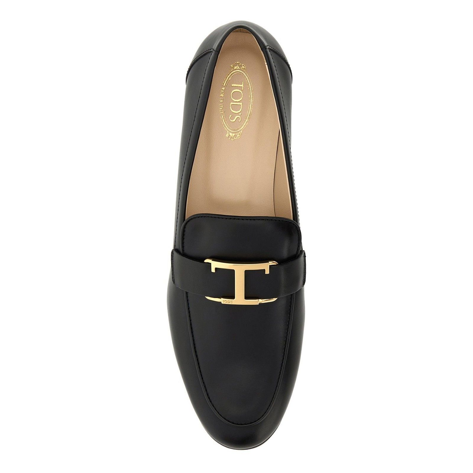 TOD'S Black Smooth Leather Loafers New & Authentic (Women's