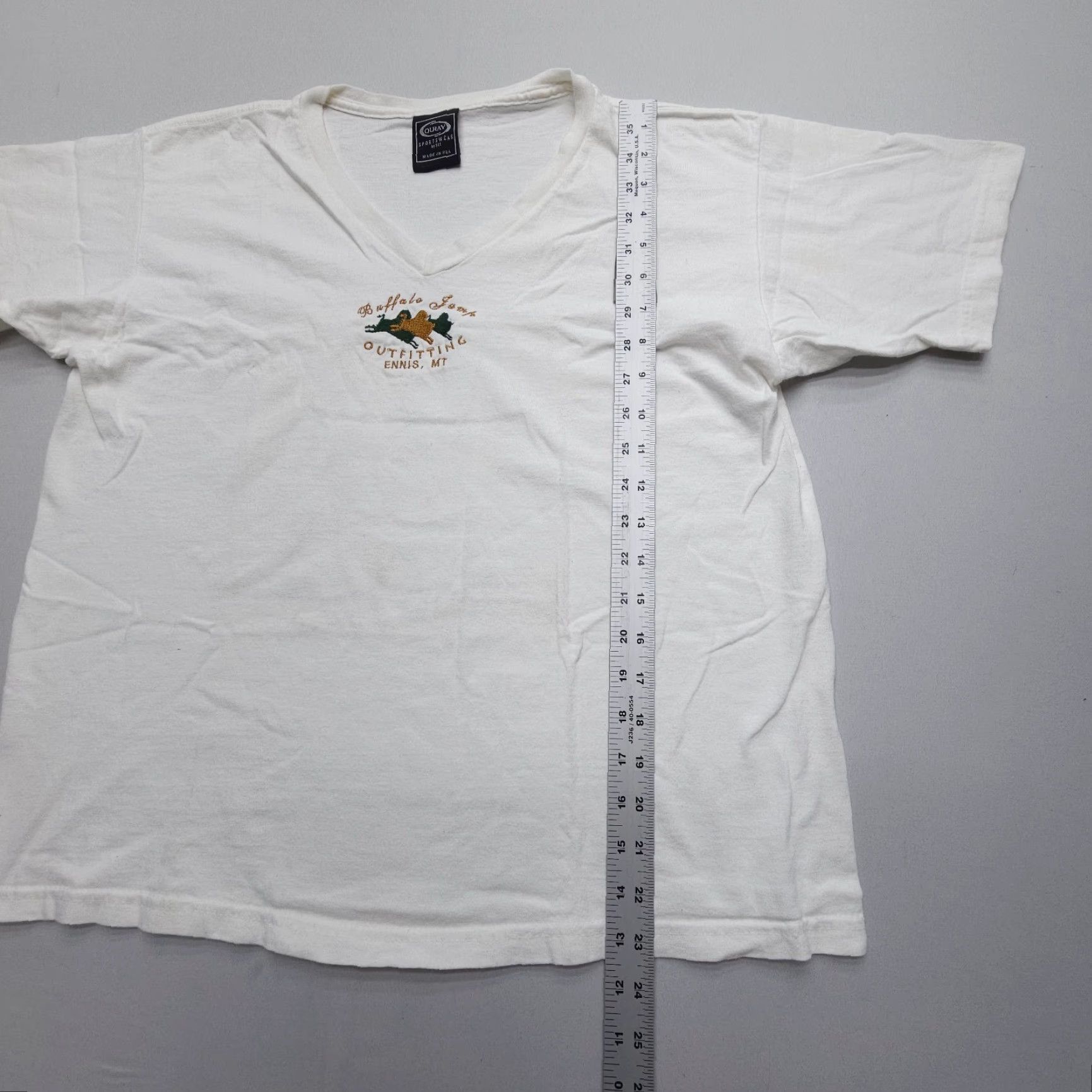 Sunray Sportswear VINTAGE Ouray Sportswear Buffalo Jump T Shirt Adult Medium White Cotton Logo 1990s Mens Tee Size US M / EU 48-50 / 2 - 7 Thumbnail
