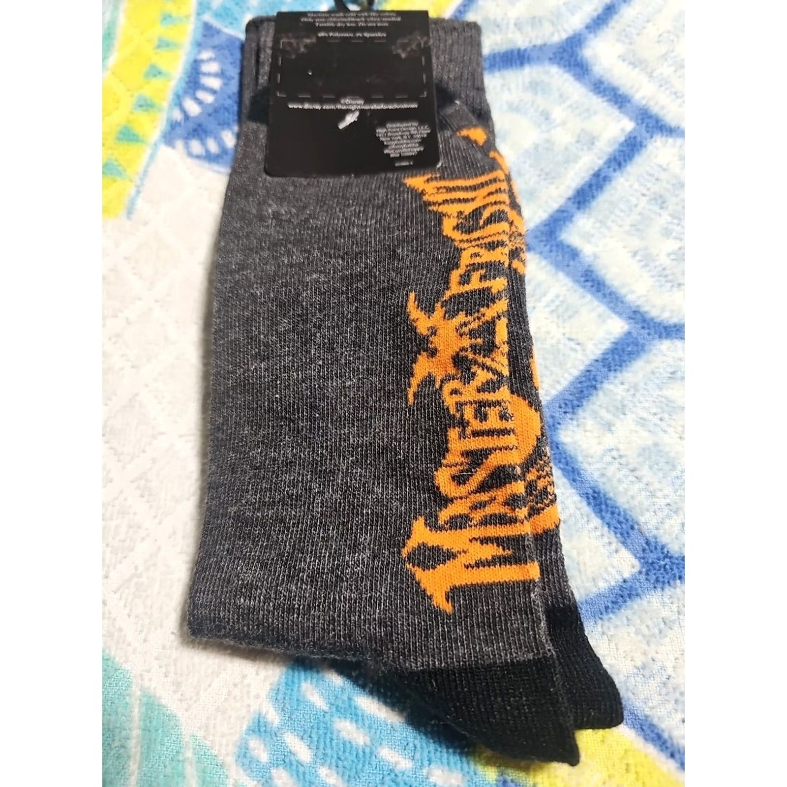 Disney Disney Socks JACK SKELLINGTON MASTER FRIGHT Nightmare Before Christmas Crew 10-13 Unisex Adults Gray Socks Size ONE SIZE - 2 Thumbnail