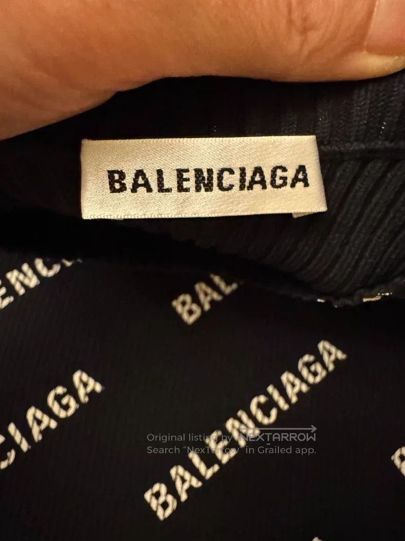 Balenciaga Balenciaga Black Full Print Logo Knitwear Size US M / EU 48-50 / 2 - 2 Thumbnail