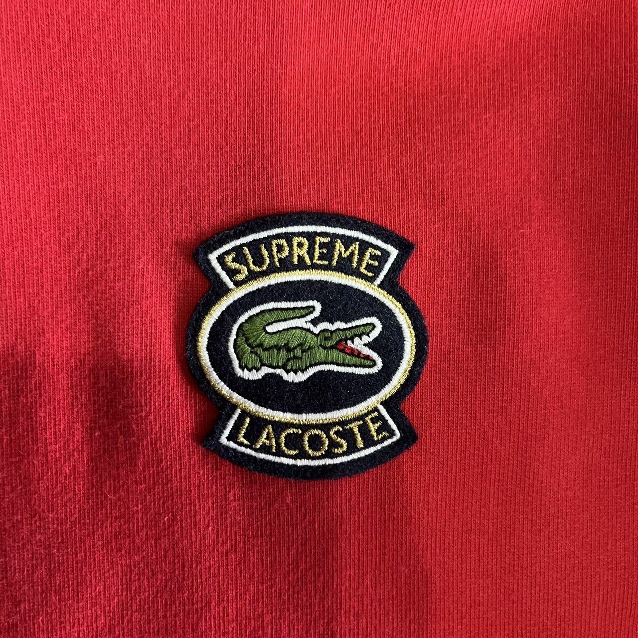 Supreme Supreme Lacoste Hooded Sweatshirt Red Size US L / EU 52-54 / 3 - 3 Thumbnail