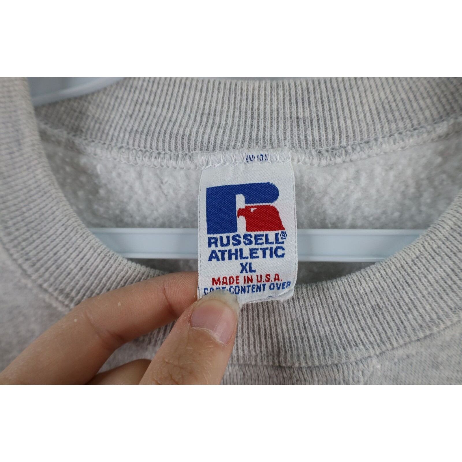 Russell Athletic Vintage 90s Russell Athletic Basketball Sweatshirt Gray Size US XL / EU 56 / 4 - 4 Thumbnail