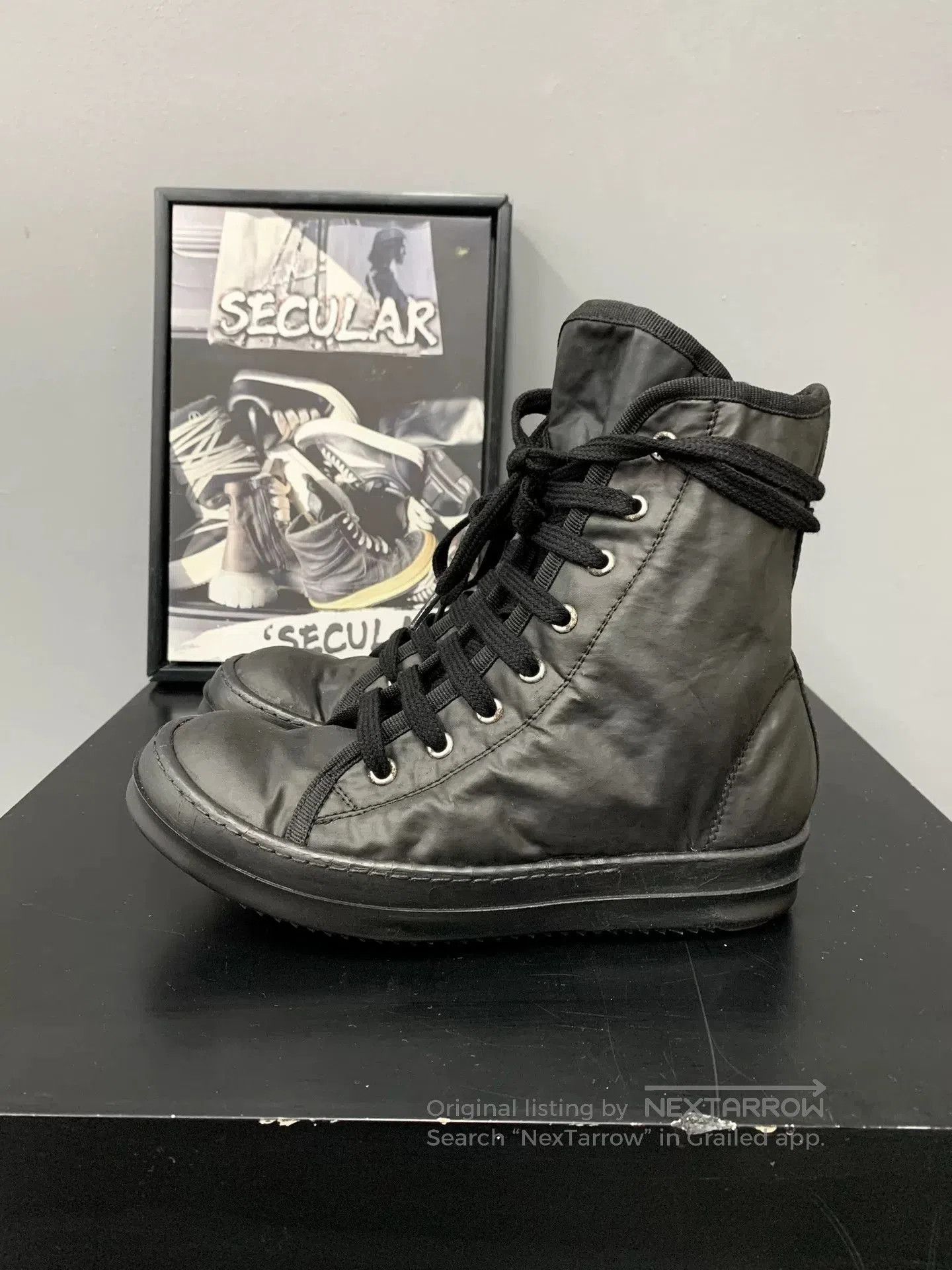 Rick Owens Drkshdw rick owens drkshdw black high-top sneakers. Size US 5.5 / IT 35.5 - 1 Thumbnail
