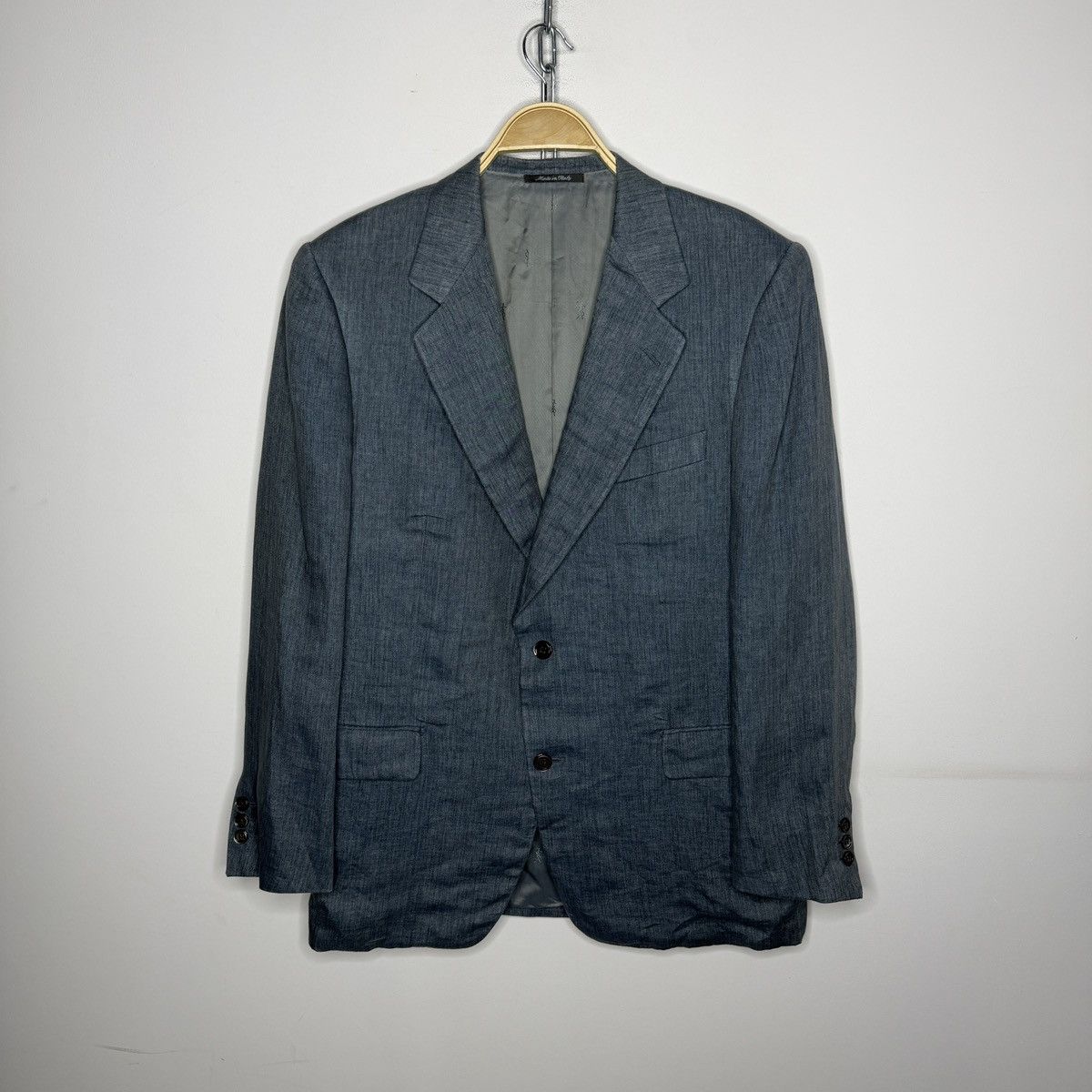 Yves Saint Laurent Yves Saint Laurent Single Breasted Linen Blazer Jacket Size 44R - 1 Thumbnail