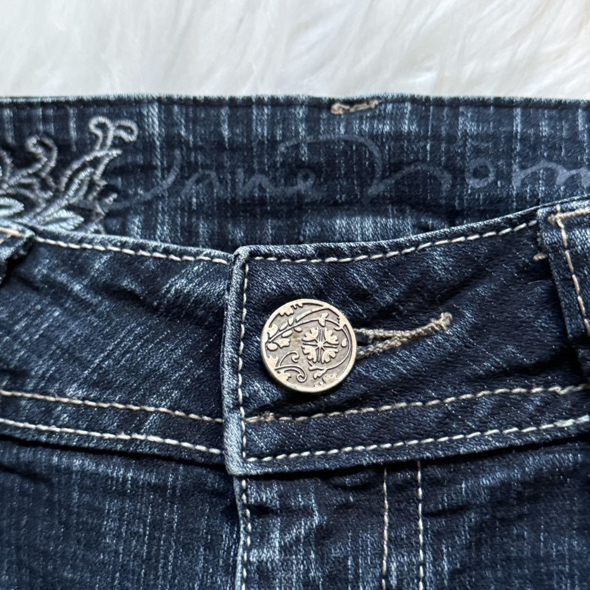 If Six Was Nine 📌 Vintage Y2K Washed Flared Low Rise LGB Jeans Size 32" / US 10 / IT 46 - 11 Thumbnail