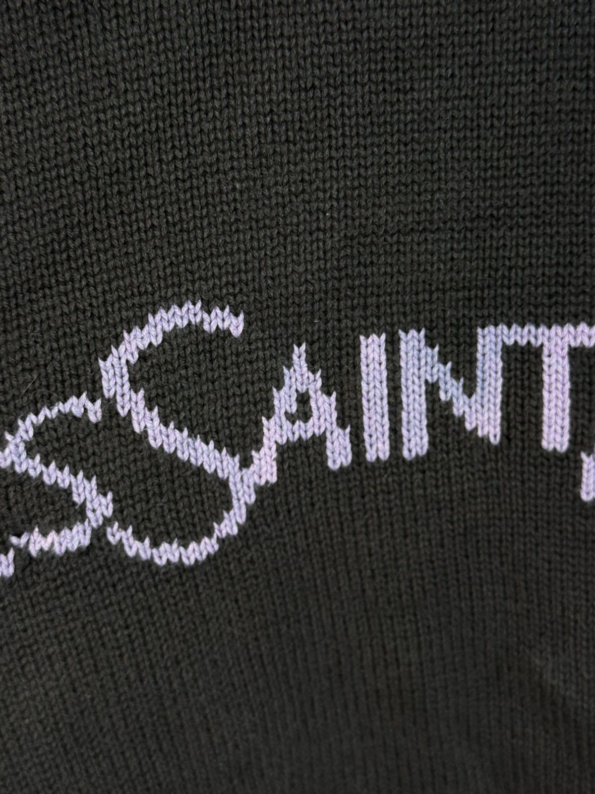 Yves Saint Laurent Black YSL Sweater Knit Big Logo Turtleneck YSL Sweatshirt Size US L / EU 52-54 / 3 - 7 Thumbnail