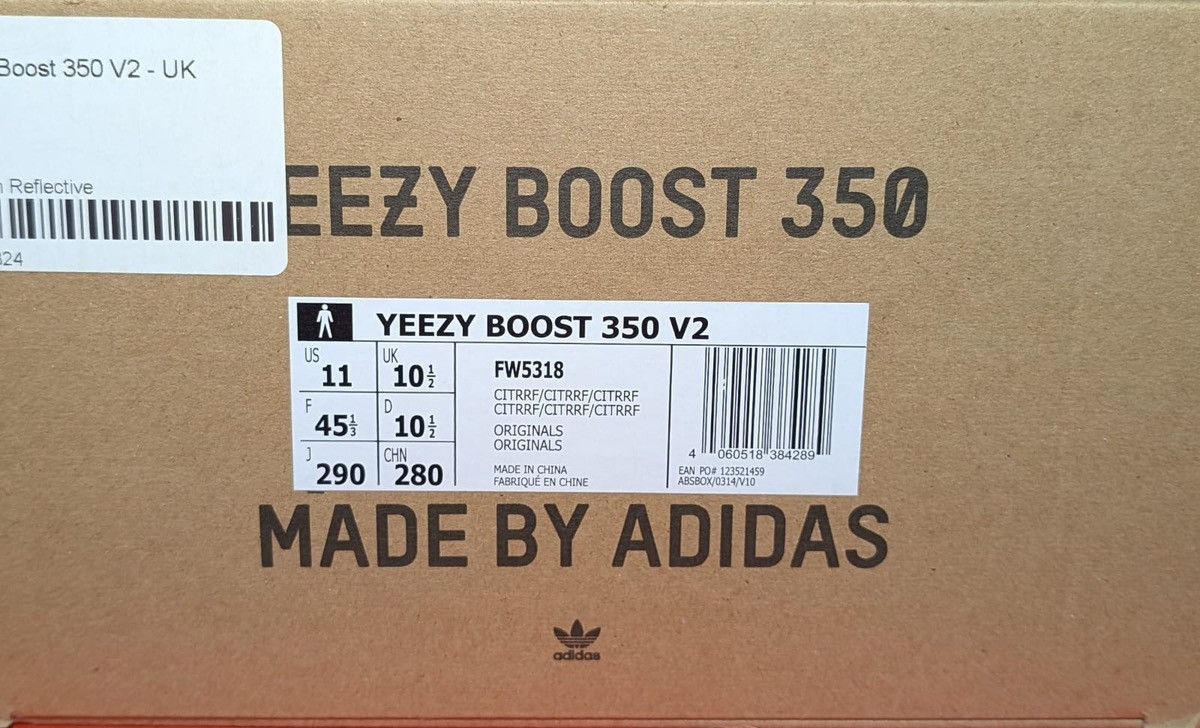 Yeezy Size 11 - Adidas Yeezy Boost 350 V2 Citrin Reflective Size US 11 / EU 44 - 7 Thumbnail