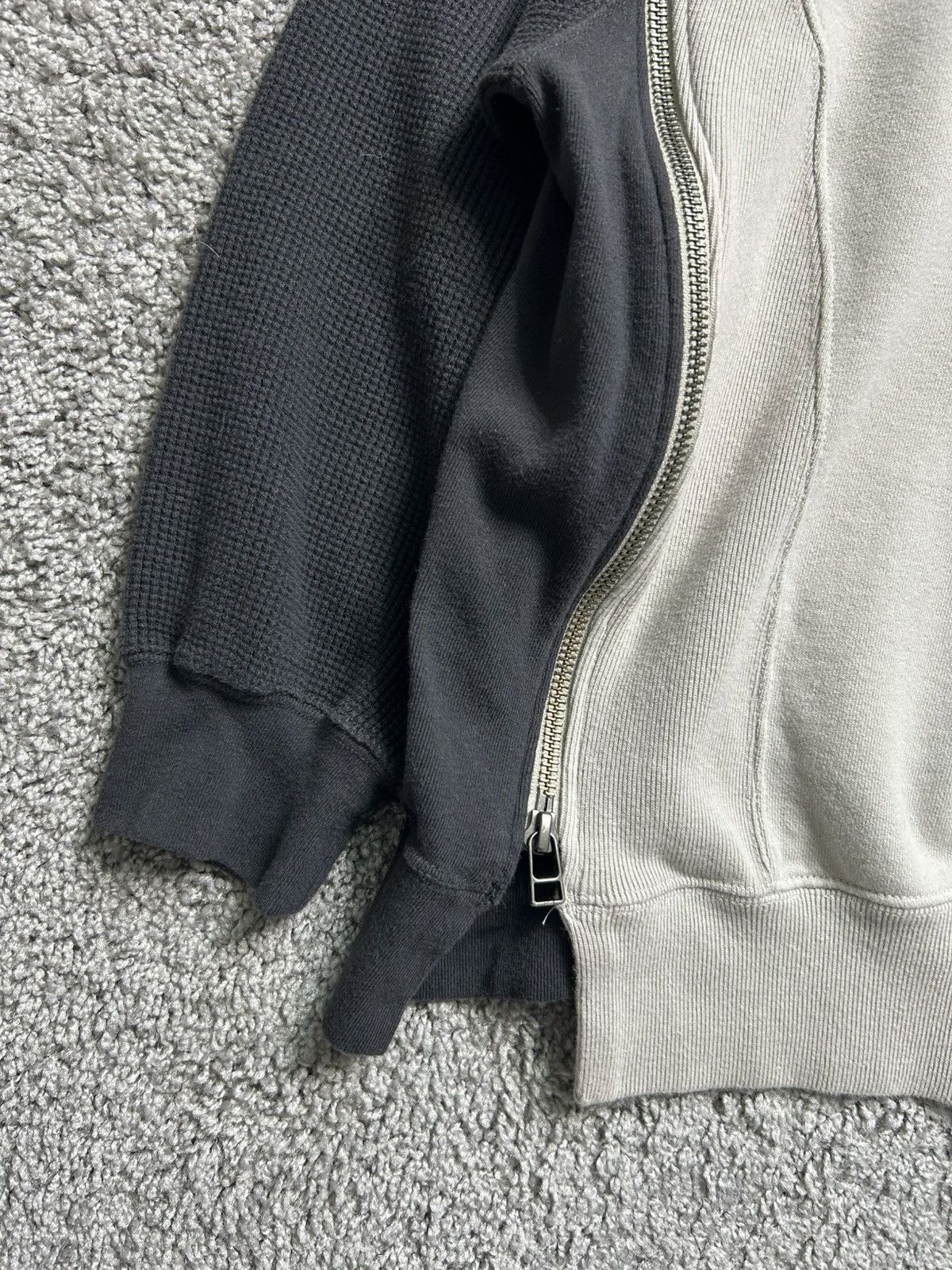 Facetasm × Japanese Brand Facetasm Zippered Two Tone Thermal Crewneck Sweatshirt Japan Size US L / EU 52-54 / 3 - 2 Thumbnail