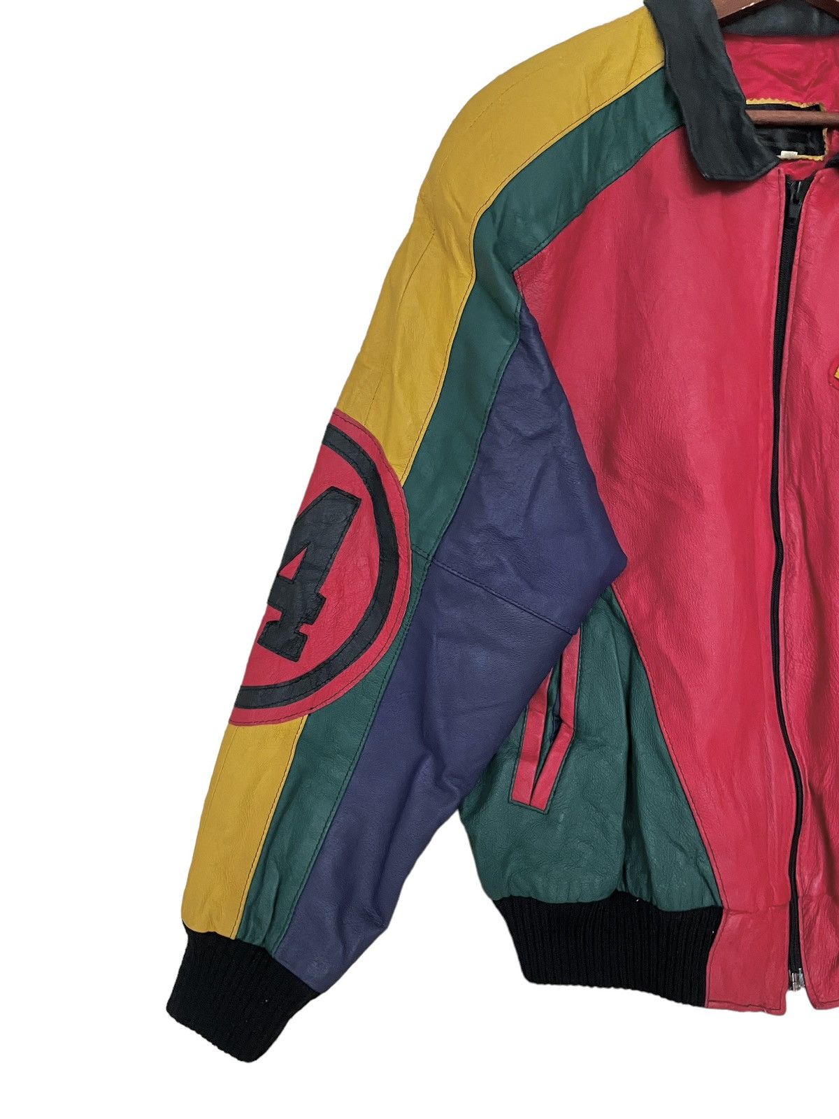 Vintage Vintage Brand Valina Multi Colour Leather Jacket 1980s Size US M / EU 48-50 / 2 - 3 Thumbnail