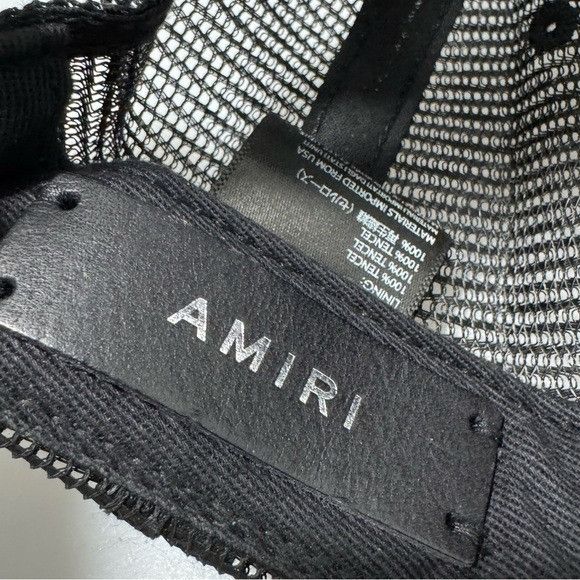 Amiri *Final Price Drop* Amiri Trucker Logo Baseball Cap Hat Black Size ONE SIZE - 5 Thumbnail