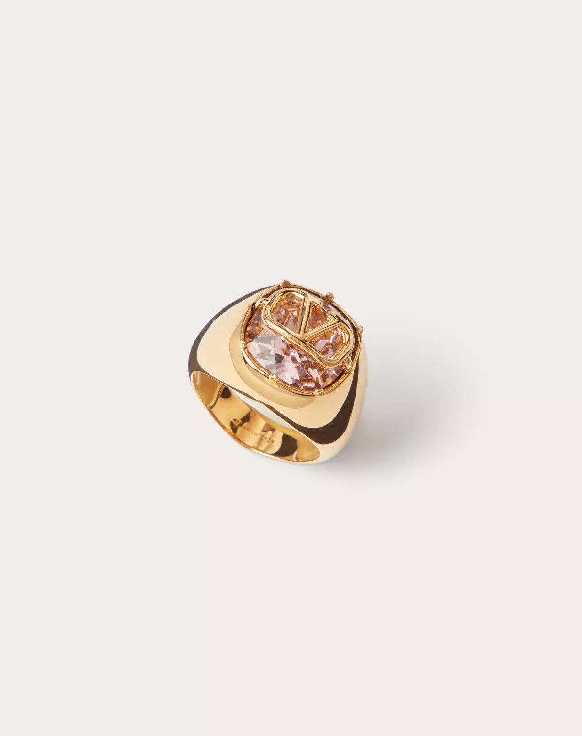 Valentino oc11z0725 Size:Small/ Swarovski Crystal Ring in Golden Size ONE SIZE - 1 Thumbnail